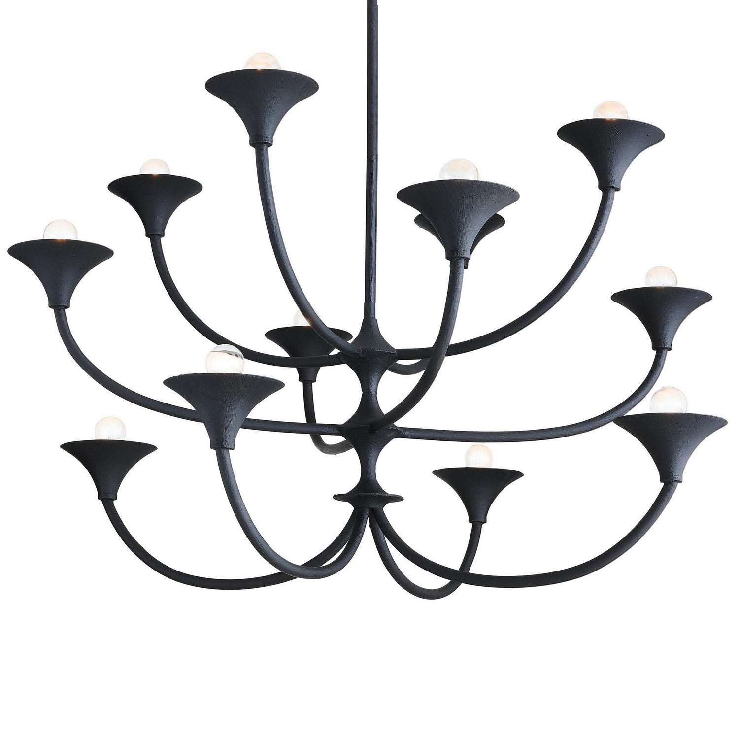 Arteriors - DLI09 - 12 Lumière Suspendu - Larkin - Gesso noir