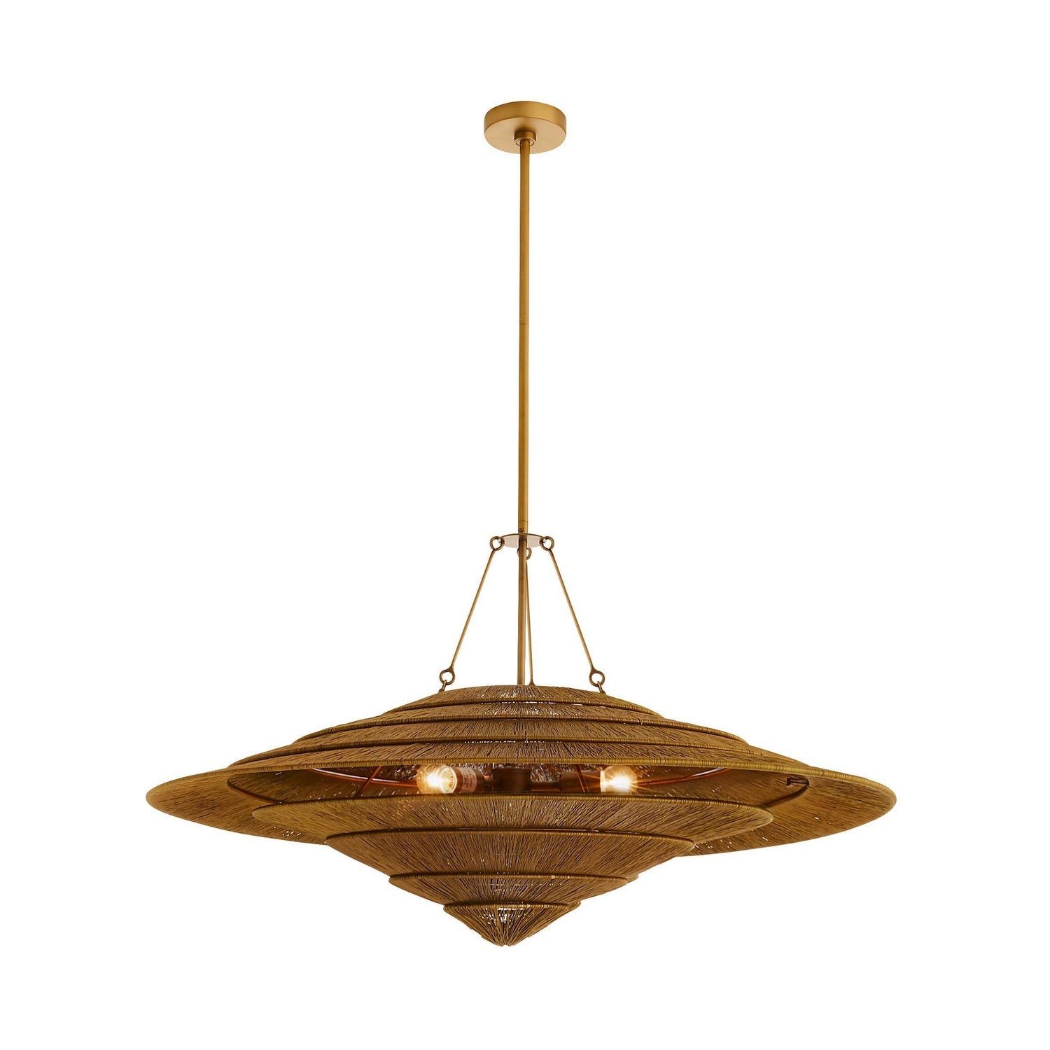 Arteriors - DLI10 - Trois lumières Suspension - Lexa - Laiton vintage