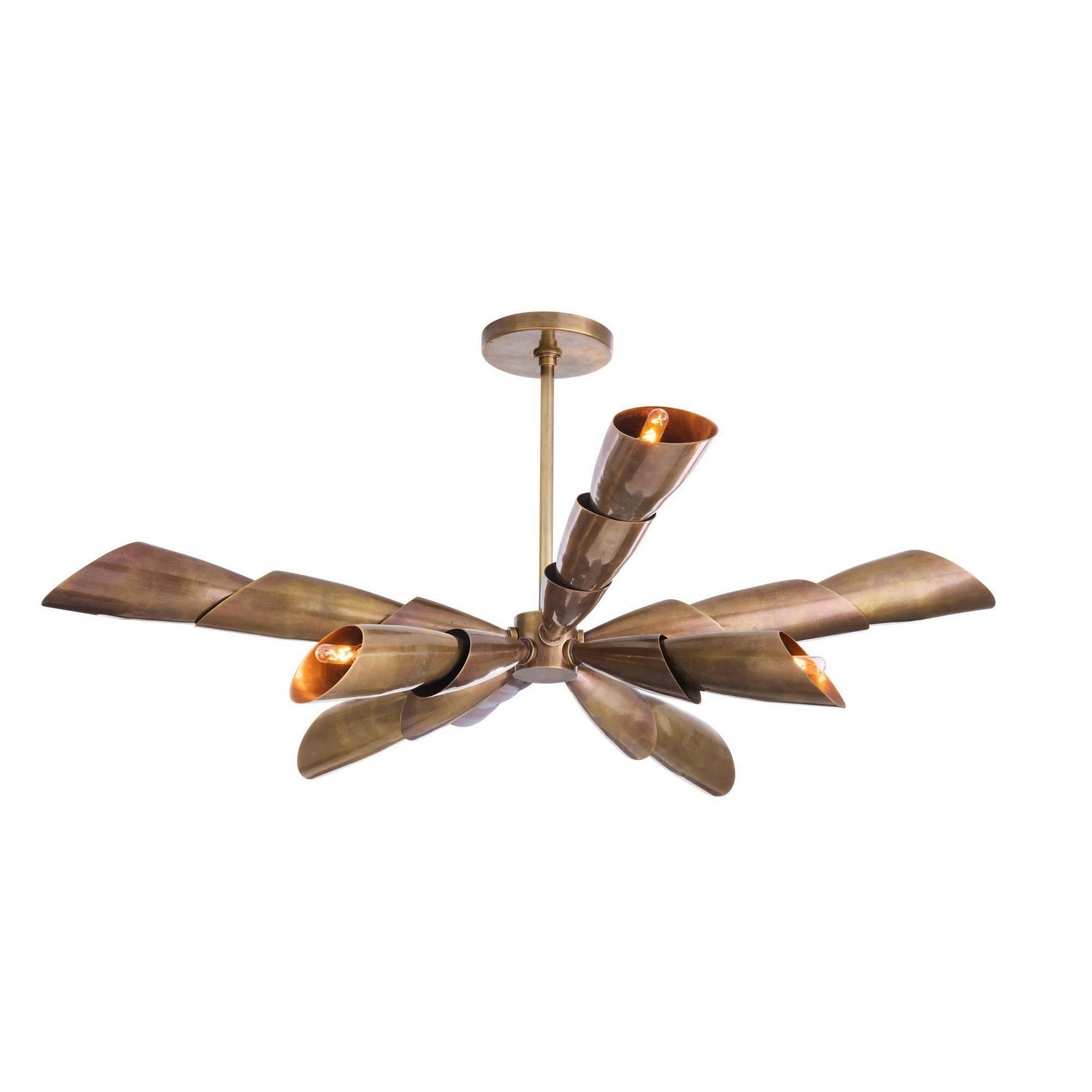Arteriors - DLI13 - Eight Light Flush Mount - Morgan - Vintage Brass