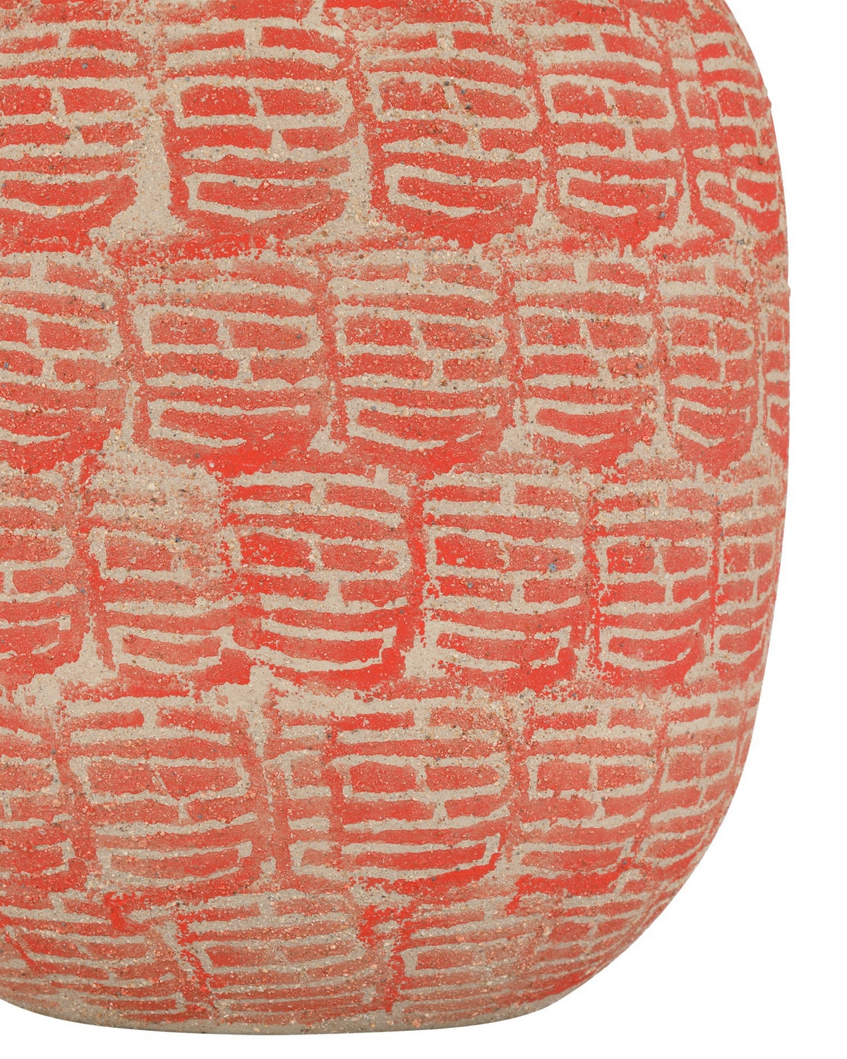 Currey and Company 1200-0979 Bocal à confiture de bonheur rouge/beige