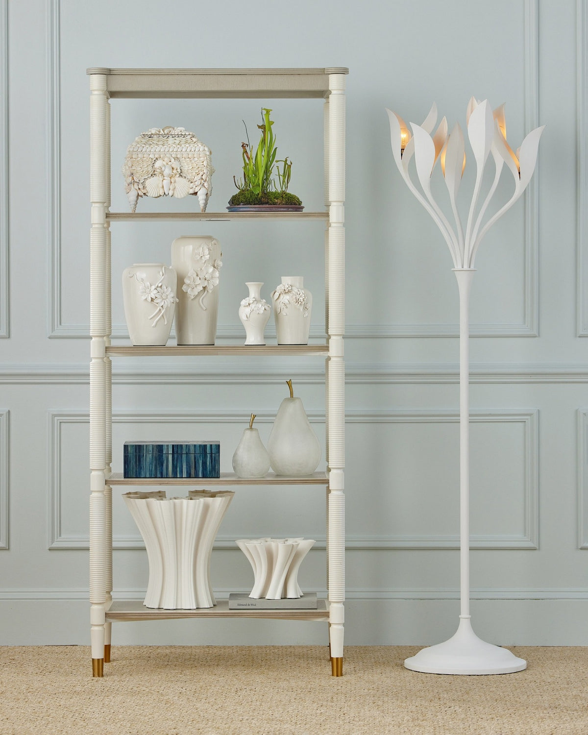 Currey and Company 1200-0983 Daisy Maria Vase in White