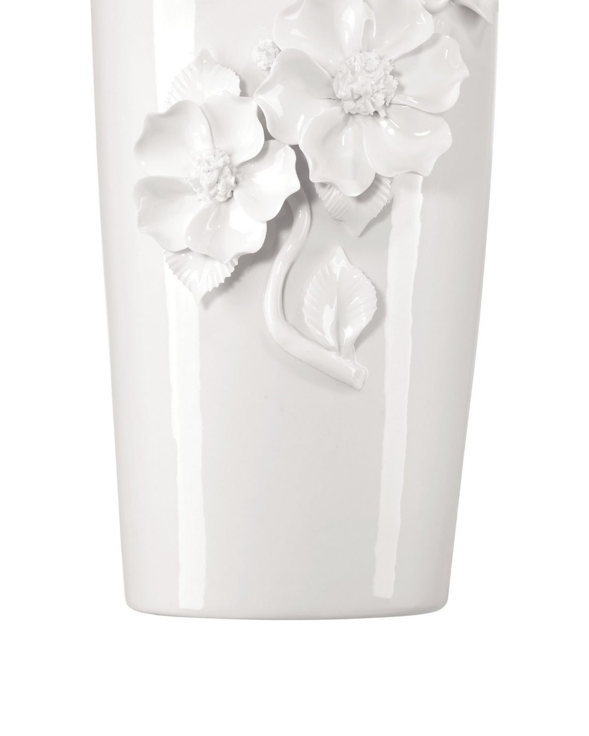 Currey and Company 1200-0984 Flower Maria Vase in White
