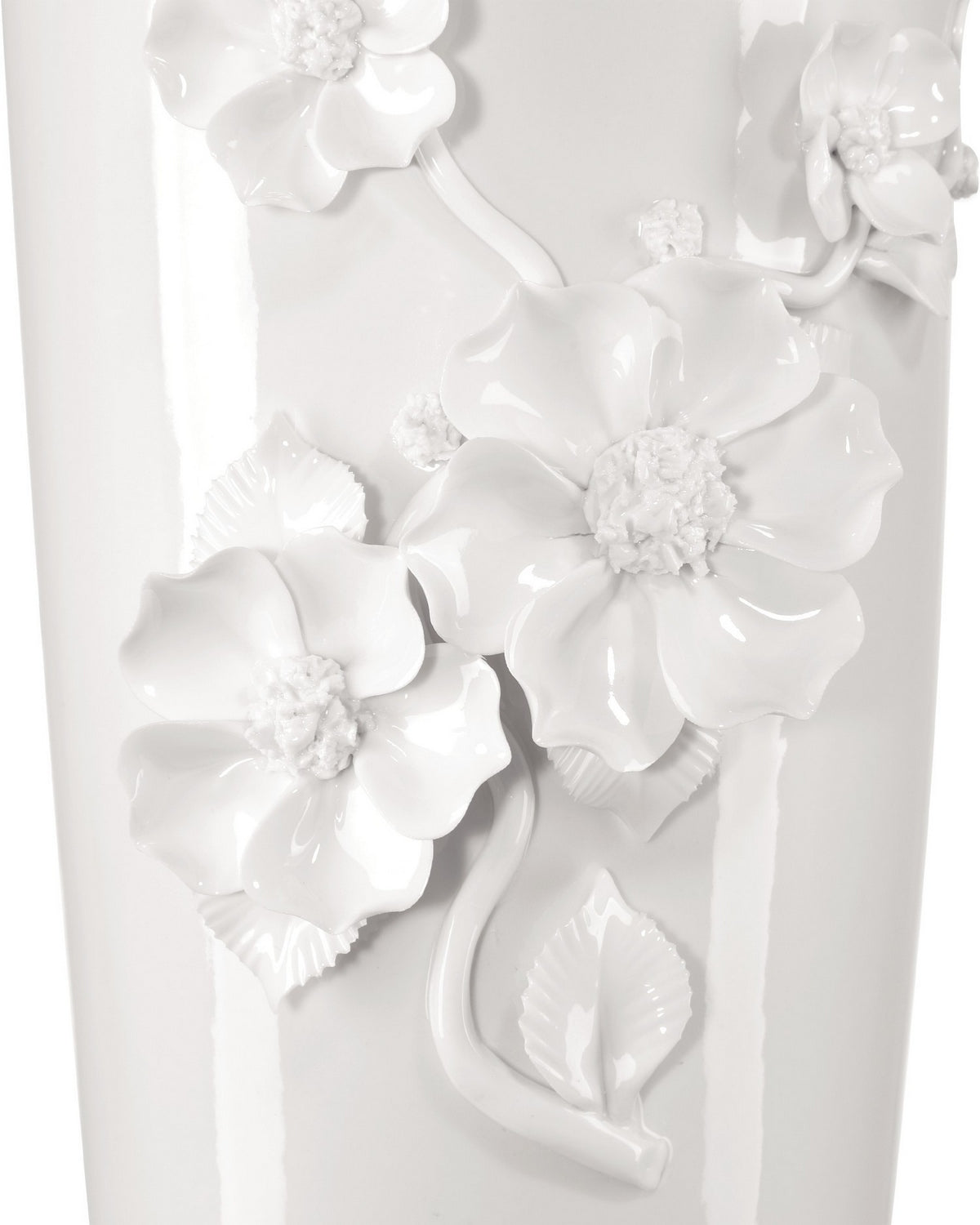 Currey and Company 1200-0984 Flower Maria Vase in White
