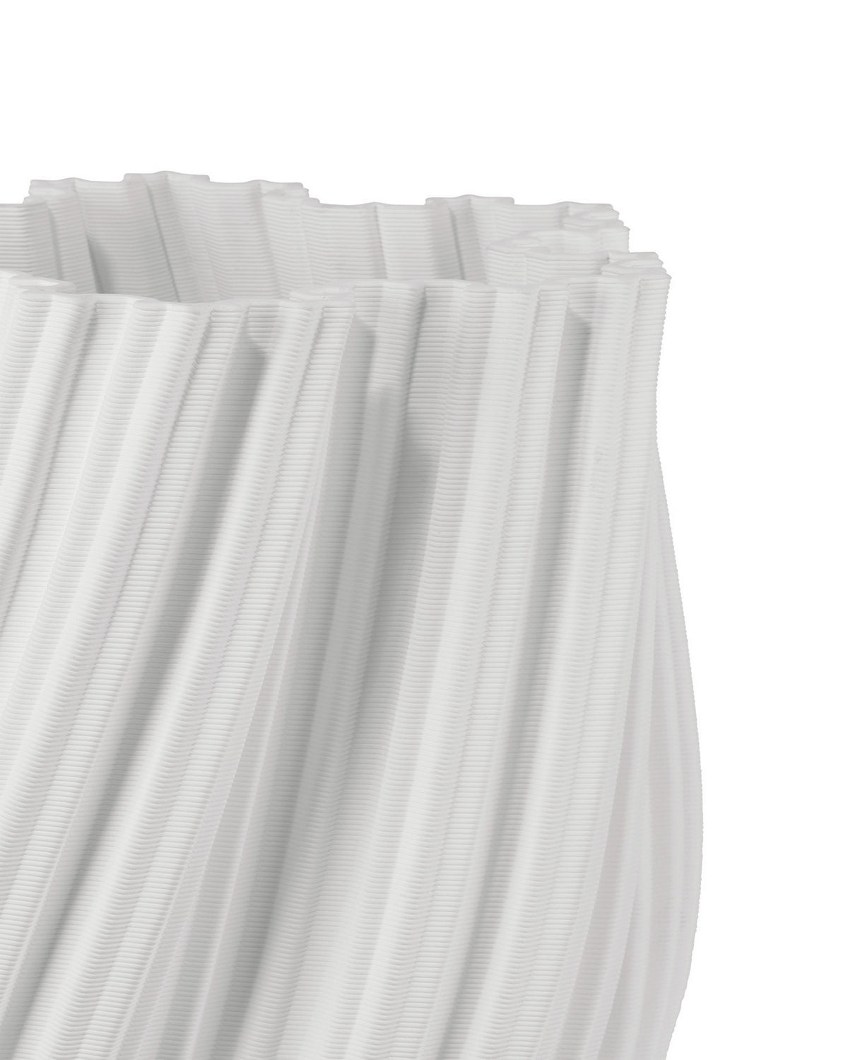 Vase à volutes Currey and Company 1200-1004 en blanc
