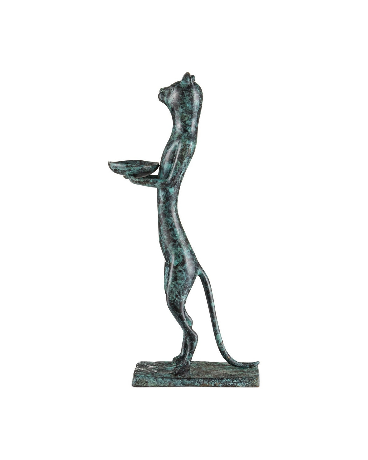 Currey and Company 1200-1059 Chat Bastet en granit vert
