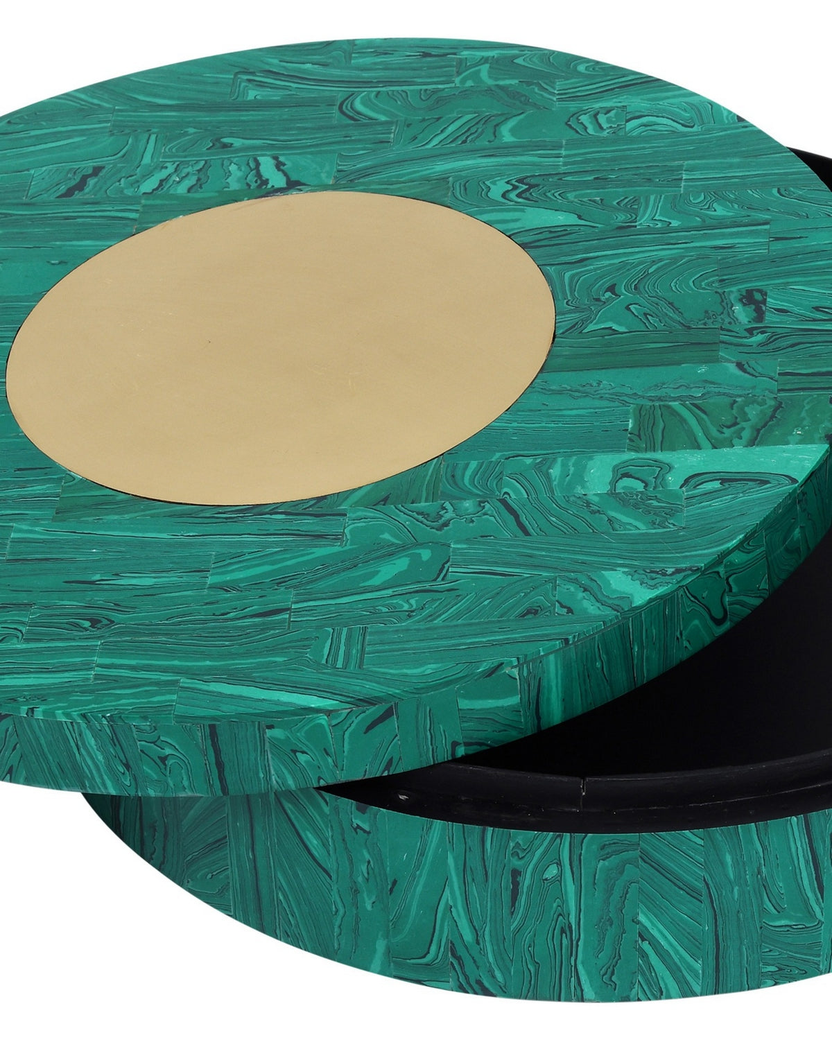 Currey and Company 1200-1061 Transformation Box in Marbled Green/Brushed Brass