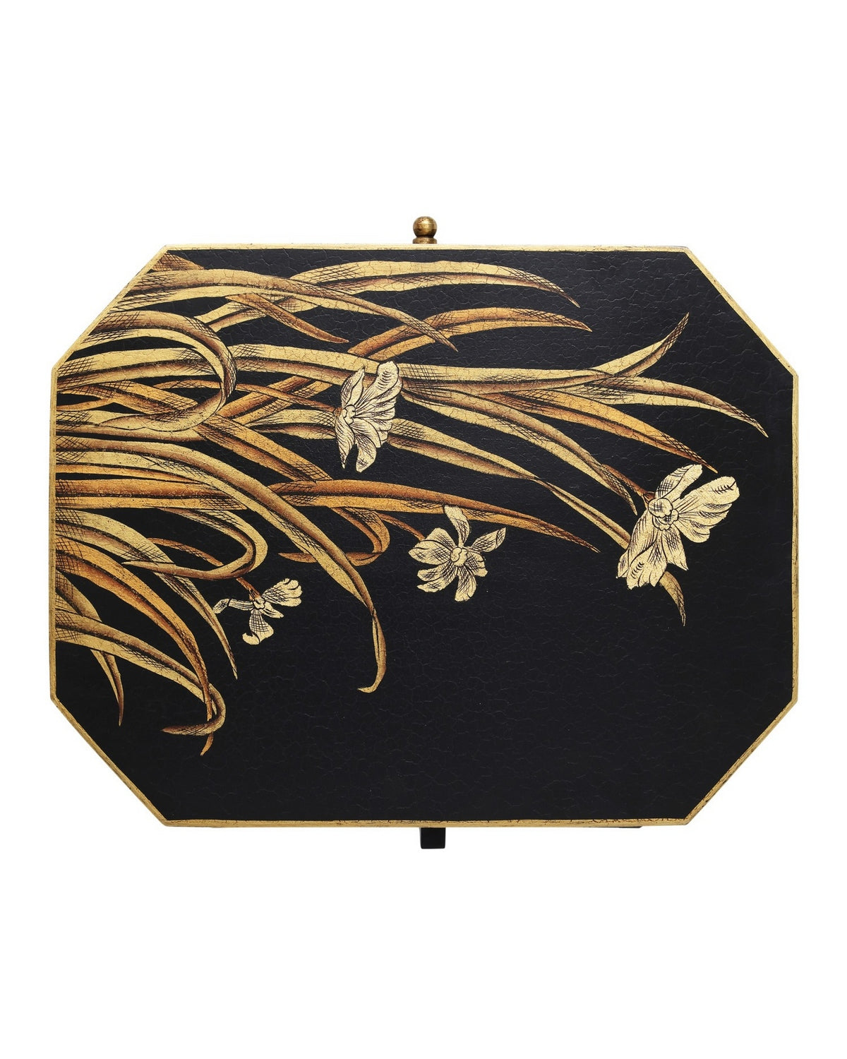 Currey and Company 1200-1065 Glasshouse Box en noir et or