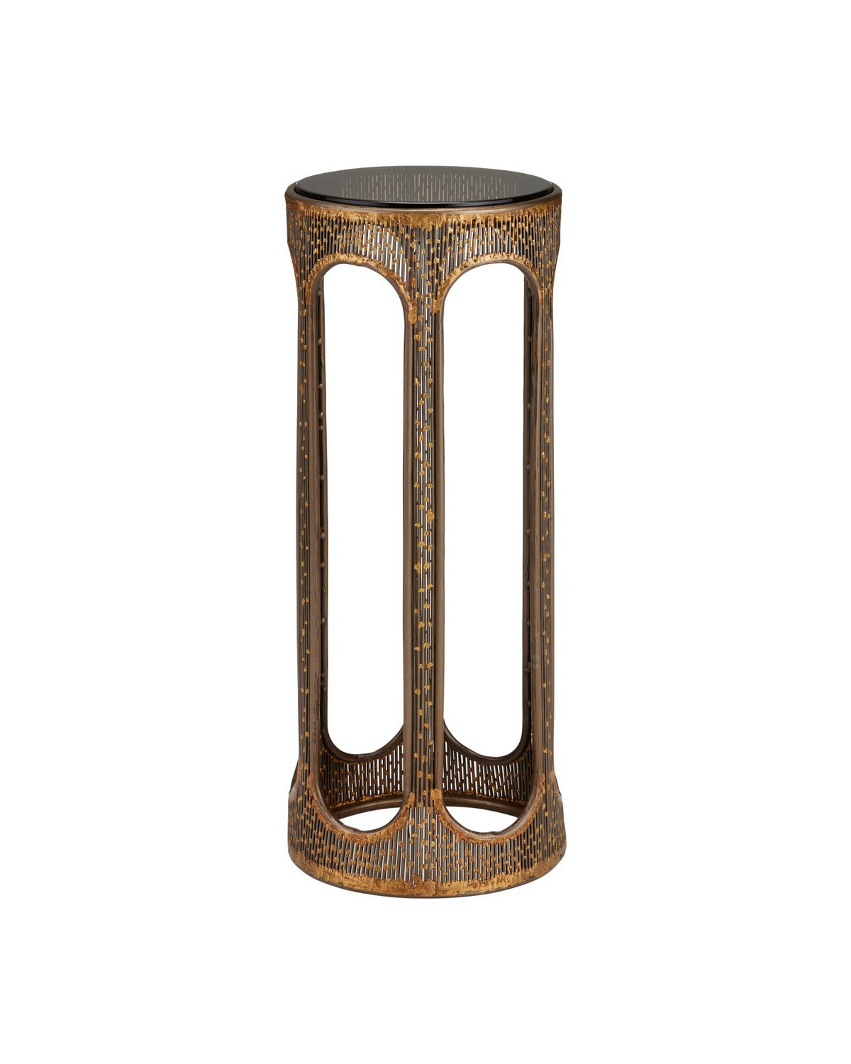 Table d'appoint Capella 4000-0251 de Currey and Company, coloris bronze café/fumé