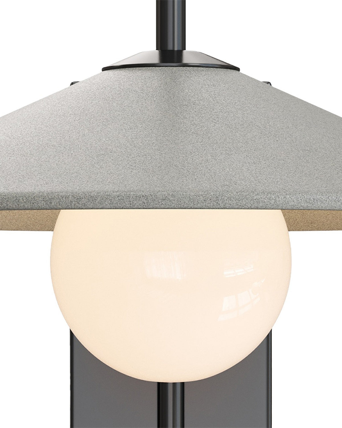 Currey and Company 5500-0058 Bothy Outdoor Wall Sconce in Natural/Black/Frosted White