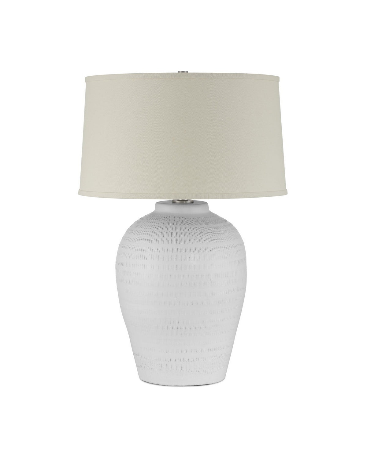 Currey and Company 6000-1030 Dashwell Lampe de table en blanc