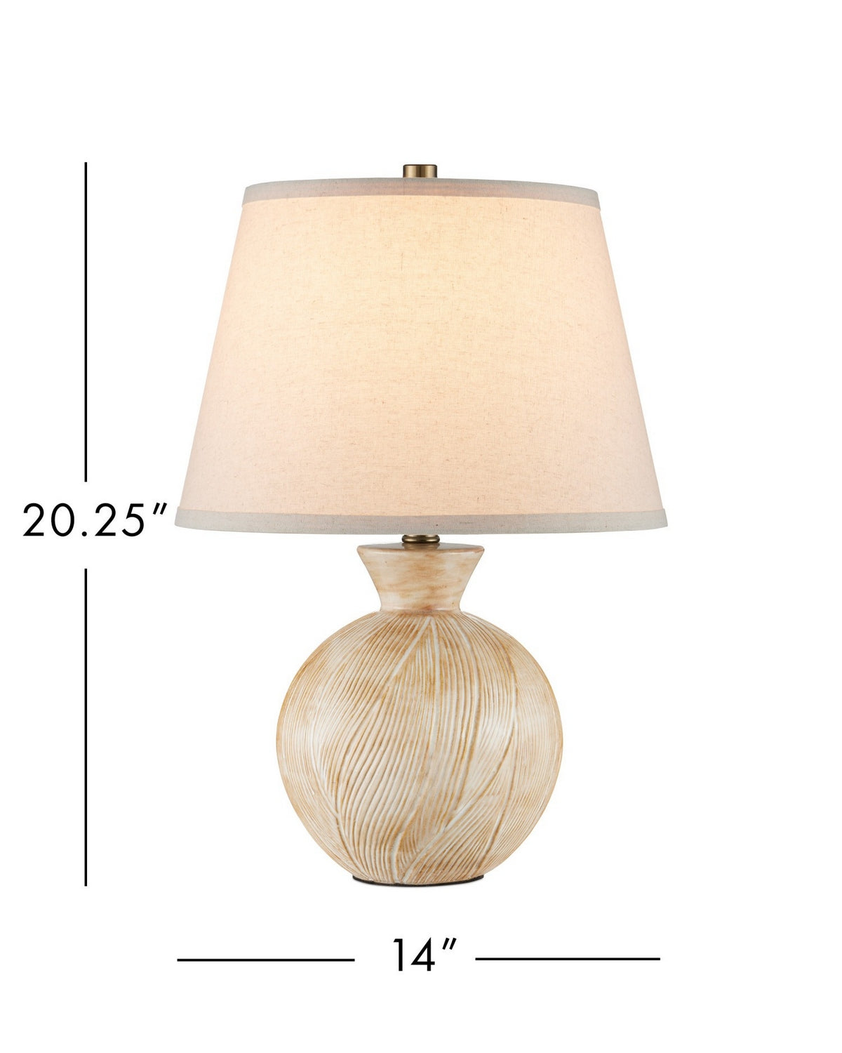 Currey and Company 6000-1052 Brushmark Table Lamp in Beige