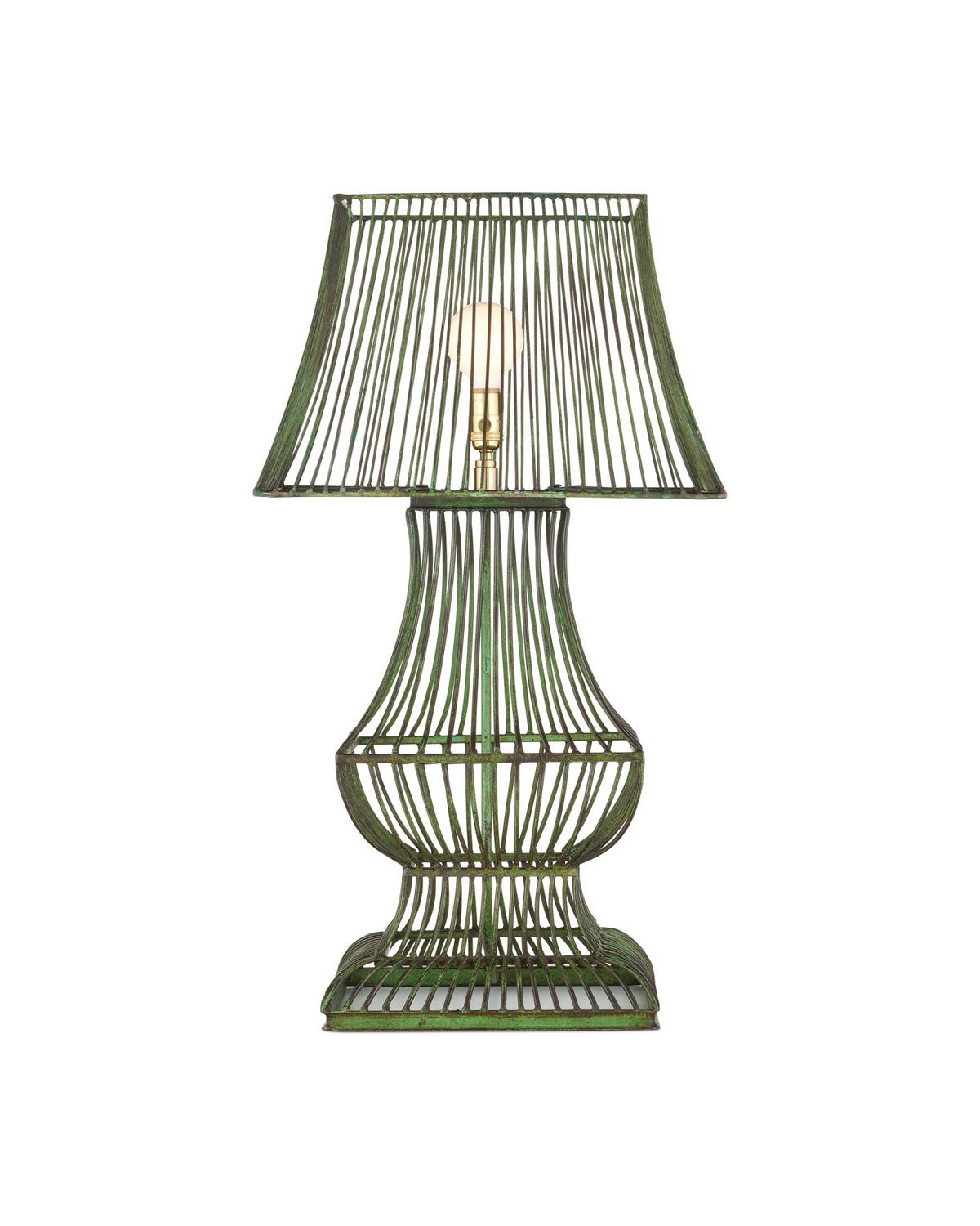 Currey and Company 6000-1062 Tuteurs Lampe de table en vert vieilli