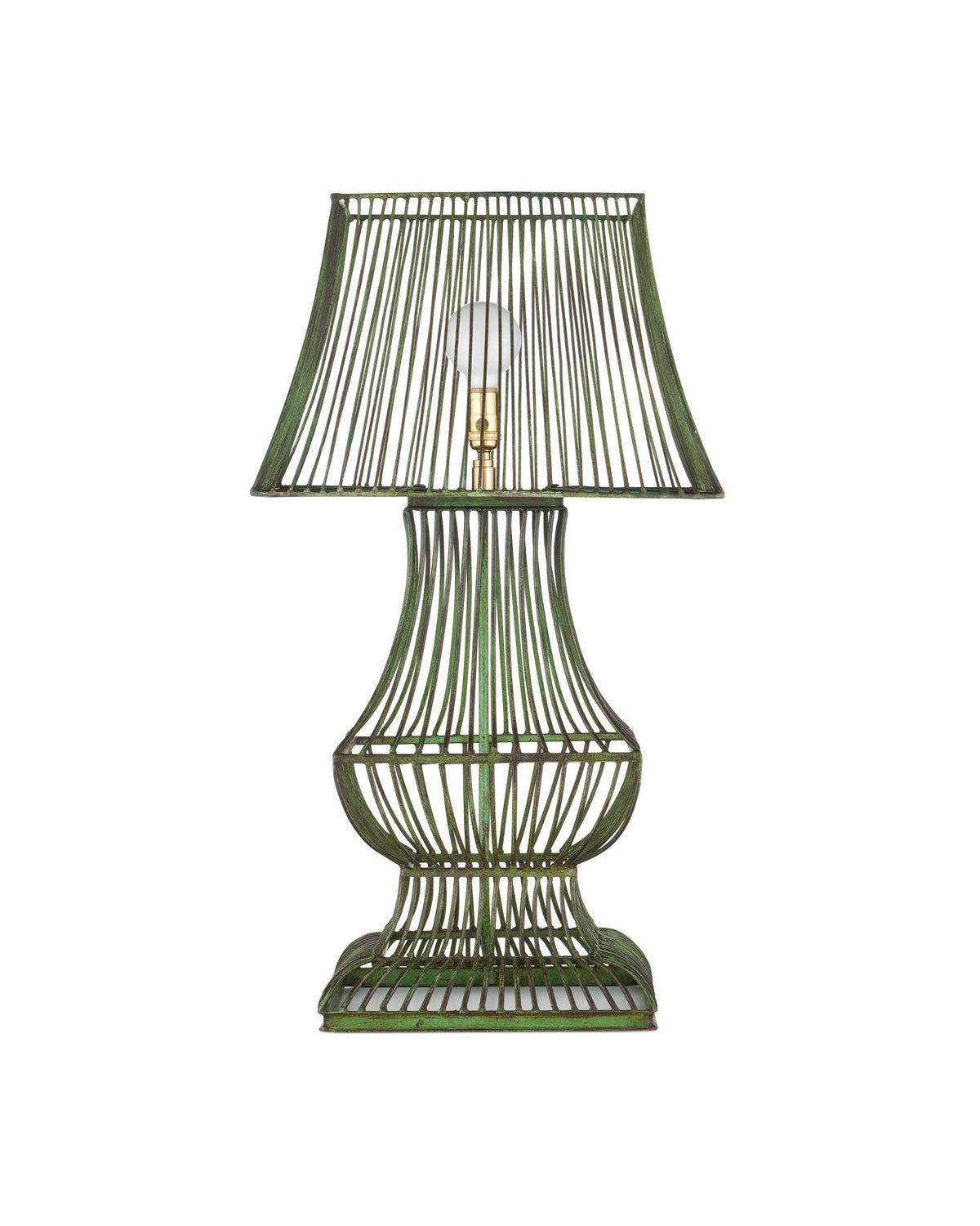 Currey and Company 6000-1062 Tuteurs Lampe de table en vert vieilli