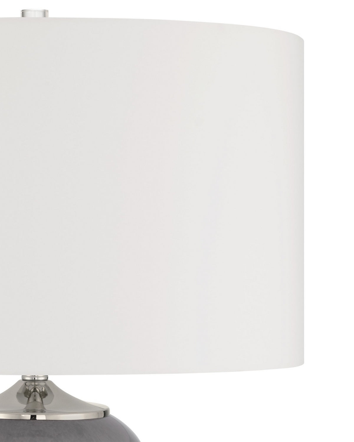 Currey and Company 6000-1071 Lewes Lampe de table en nickel gris/transparent/poli