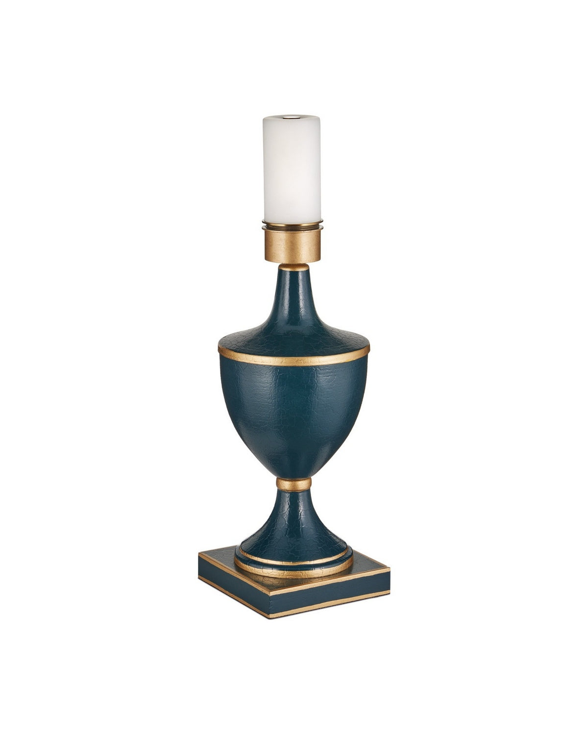 Carnet de voyage sans fil Currey and Company 6700-0016 Lampe de table bleu marine/or