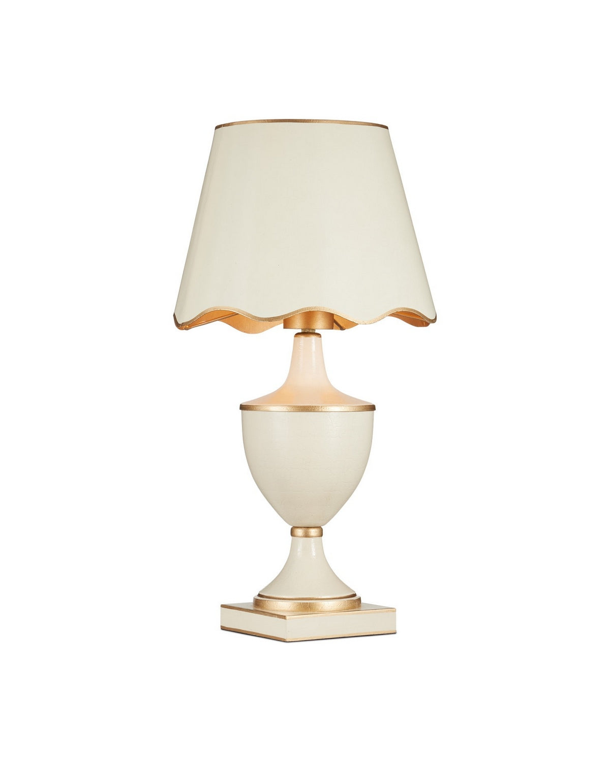 Carnet de voyage sans fil Currey and Company 6700-0017 Lampe de table En ivoire/or