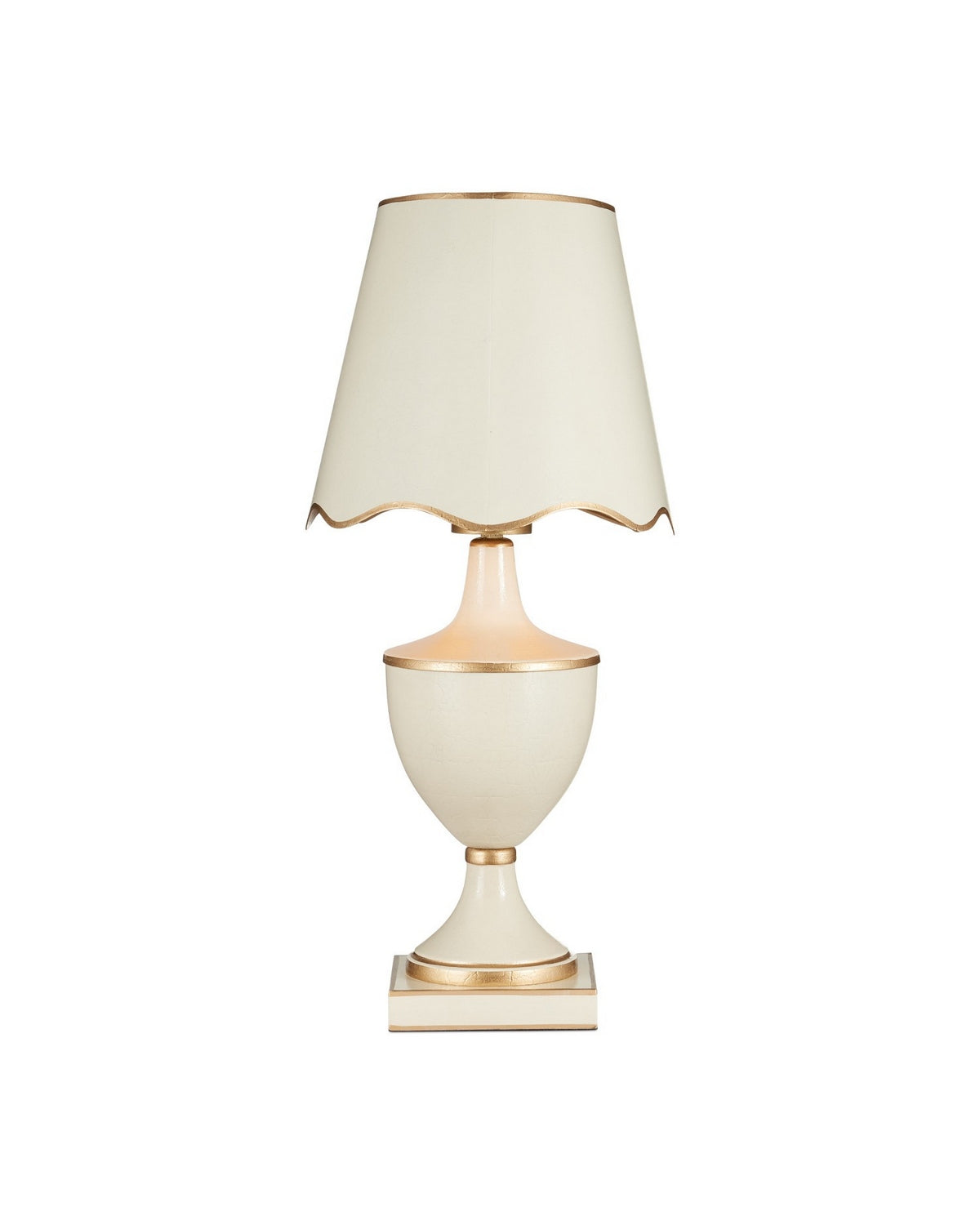 Carnet de voyage sans fil Currey and Company 6700-0017 Lampe de table En ivoire/or
