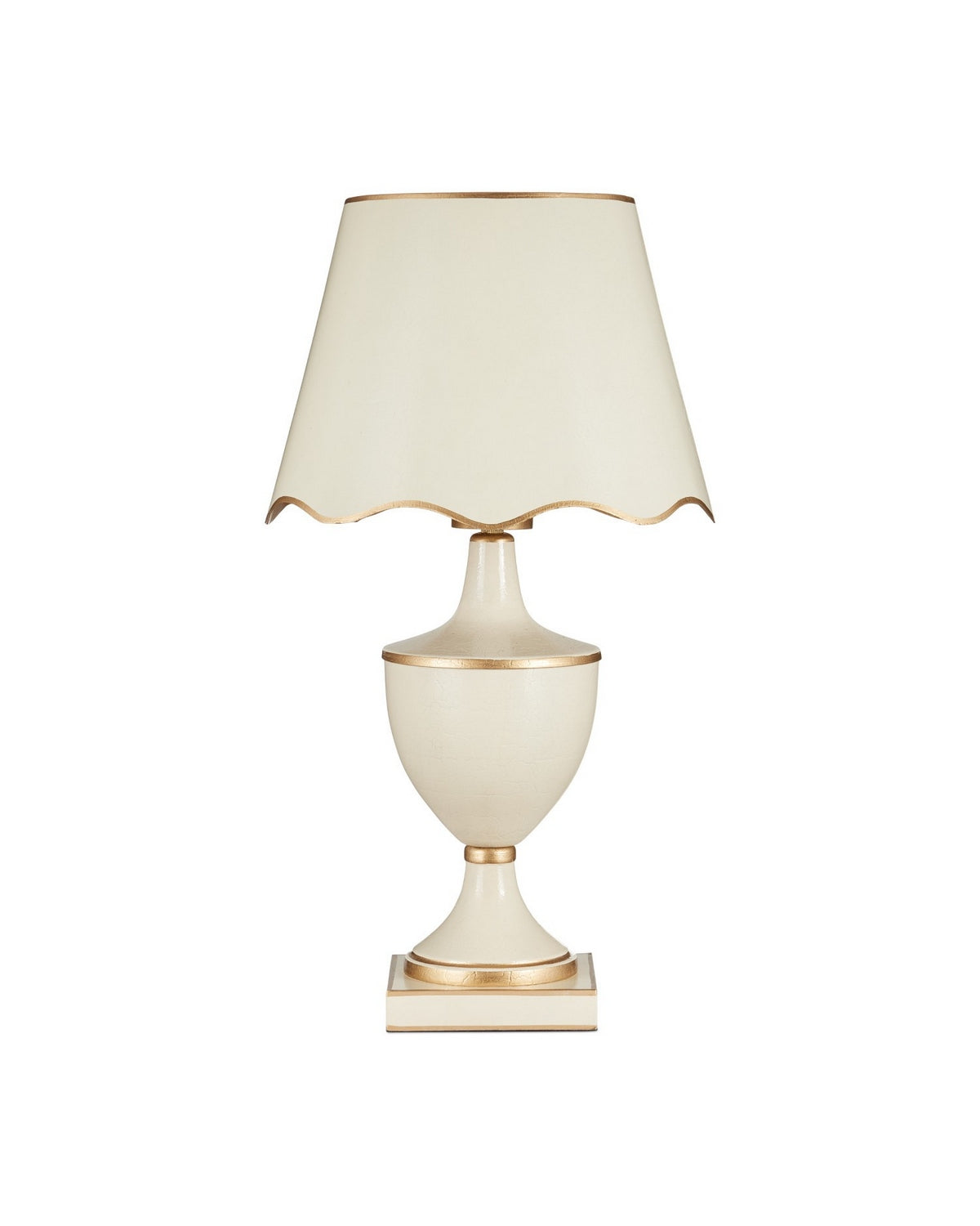 Carnet de voyage sans fil Currey and Company 6700-0017 Lampe de table En ivoire/or