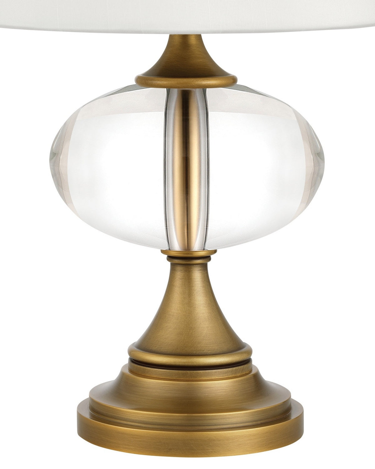 Currey and Company 6700-0018 Sashay Cordless Table Lamp in Clear/Polished Antique Brass