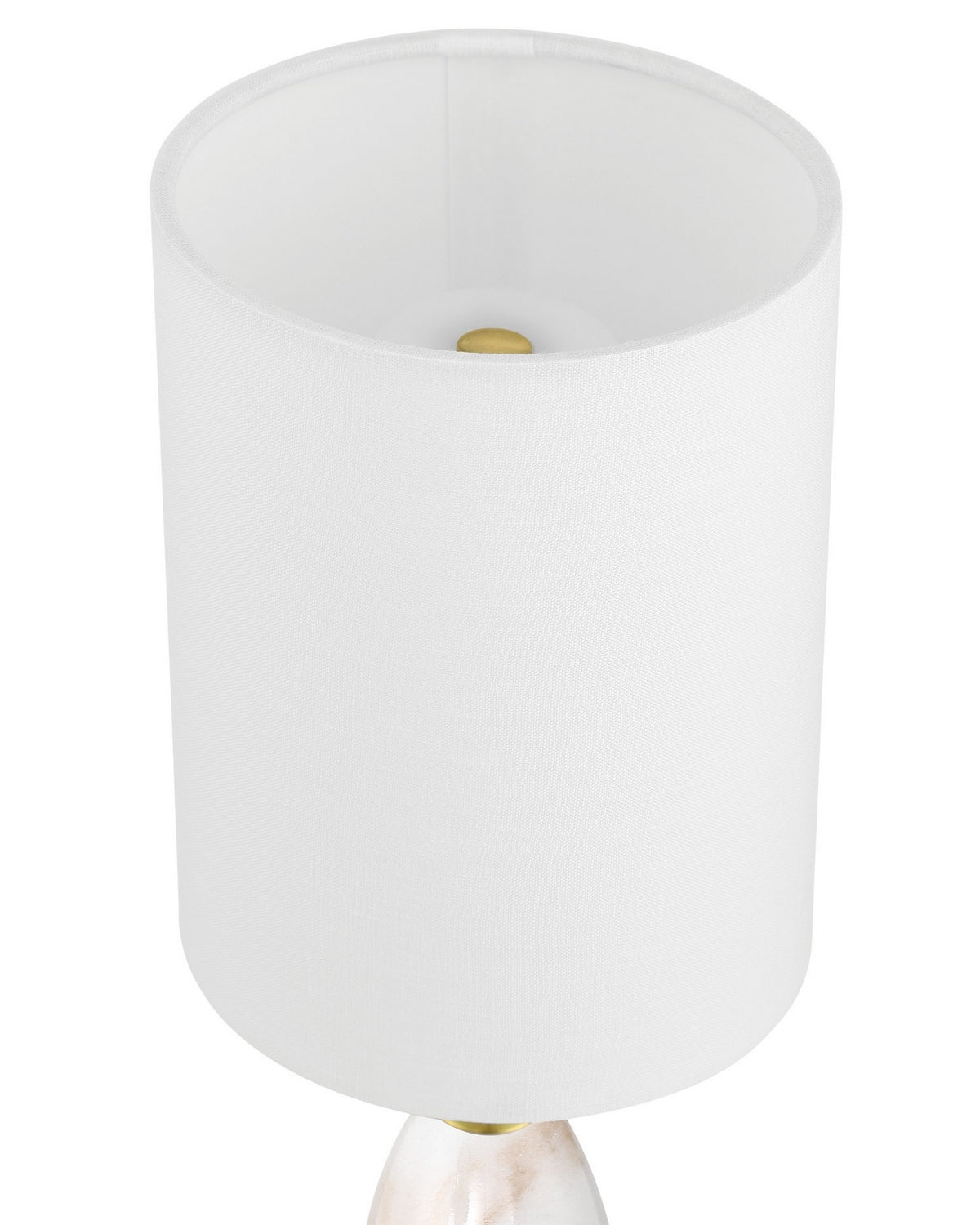 Currey and Company 6700-0021 Marche sans fil Lampe de table en blanc/laiton