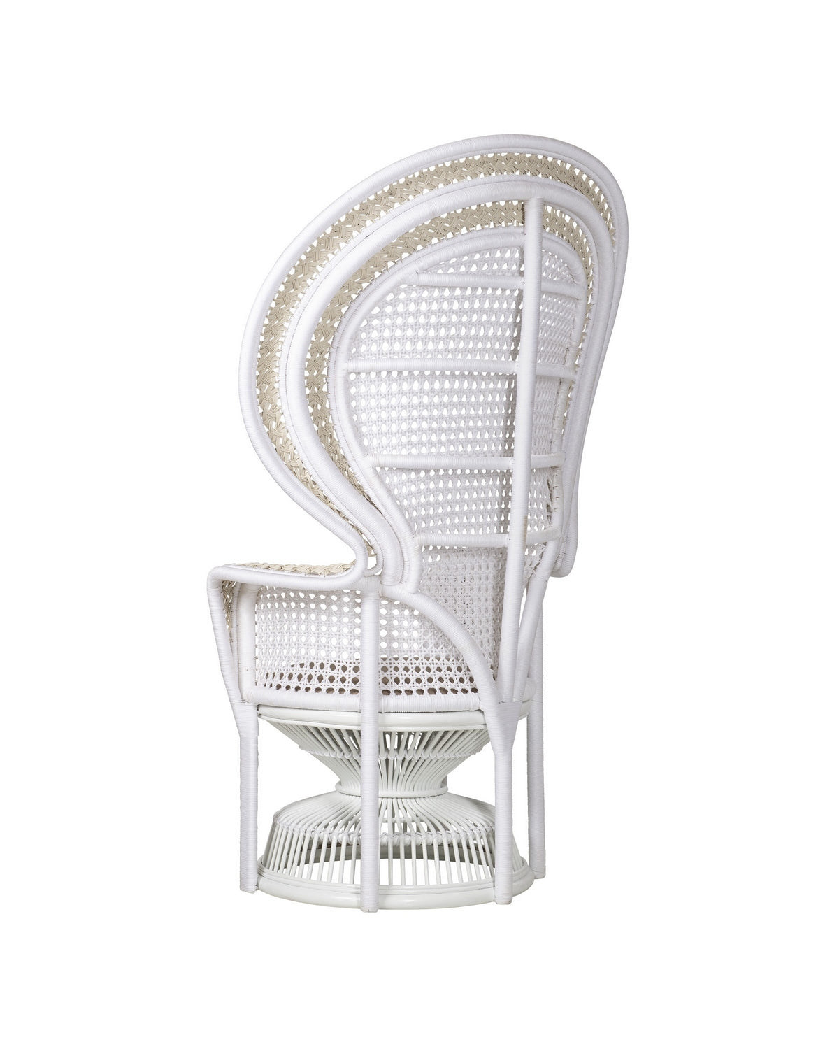 Fauteuil Emanuelle 7000-1072 de Currey and Company, en blanc/naturel