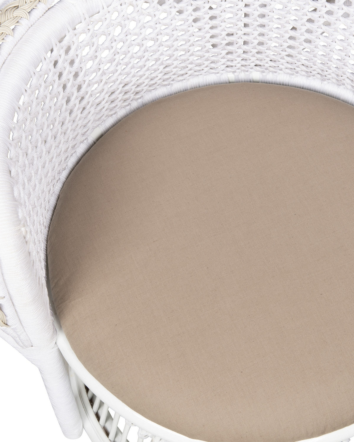 Fauteuil Emanuelle 7000-1072 de Currey and Company, en blanc/naturel
