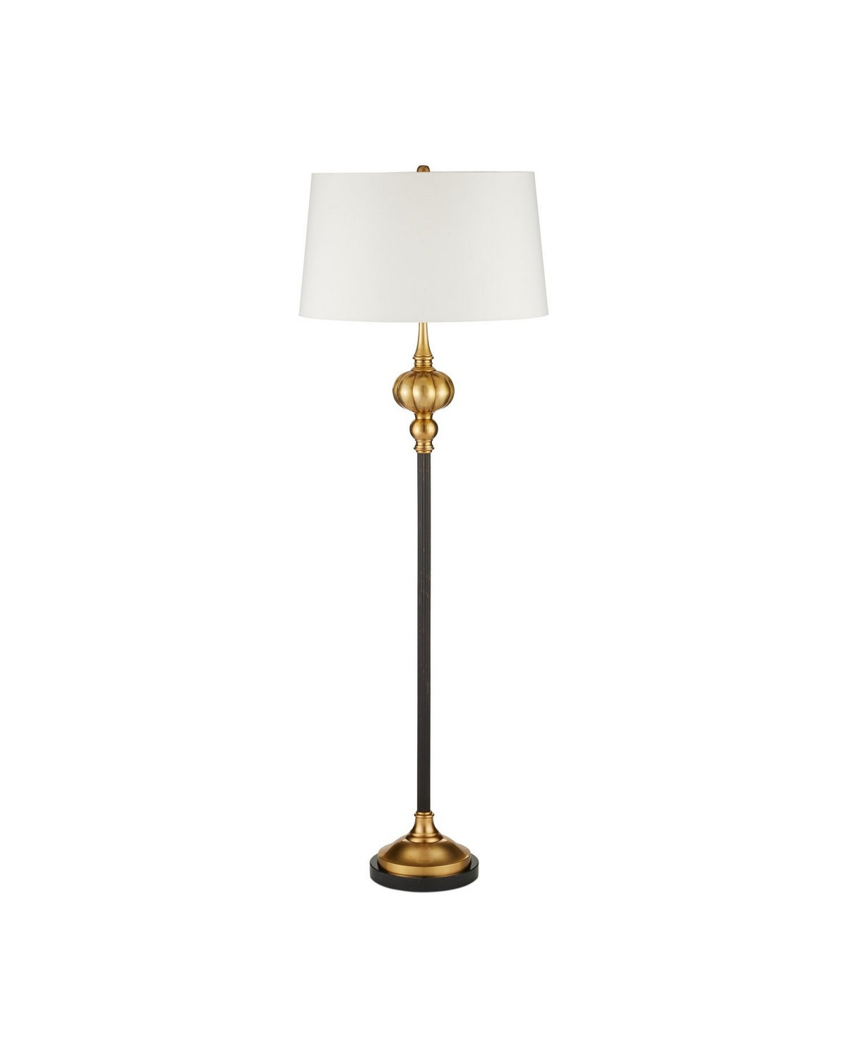 Lampadaire Currey and Company 8000-0176 Haines en bronze/laiton vieilli