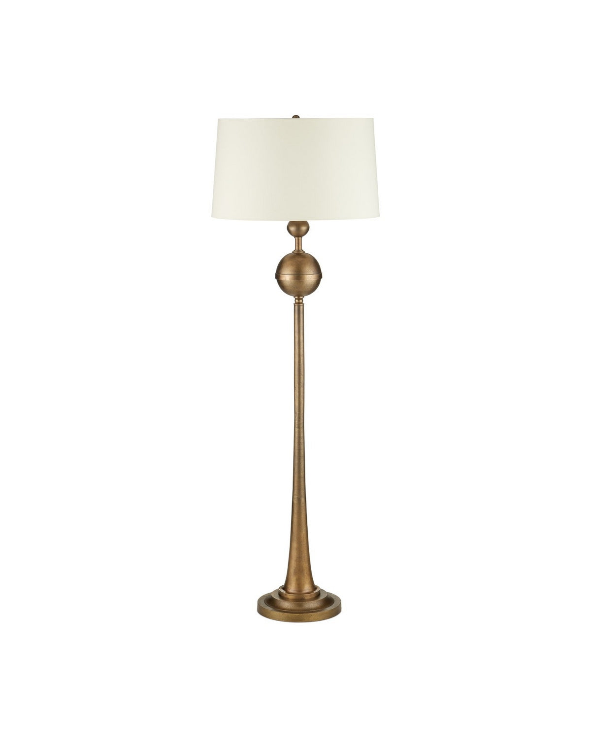 Lampadaire Boullee 8000-0179 de Currey and Company en laiton antique