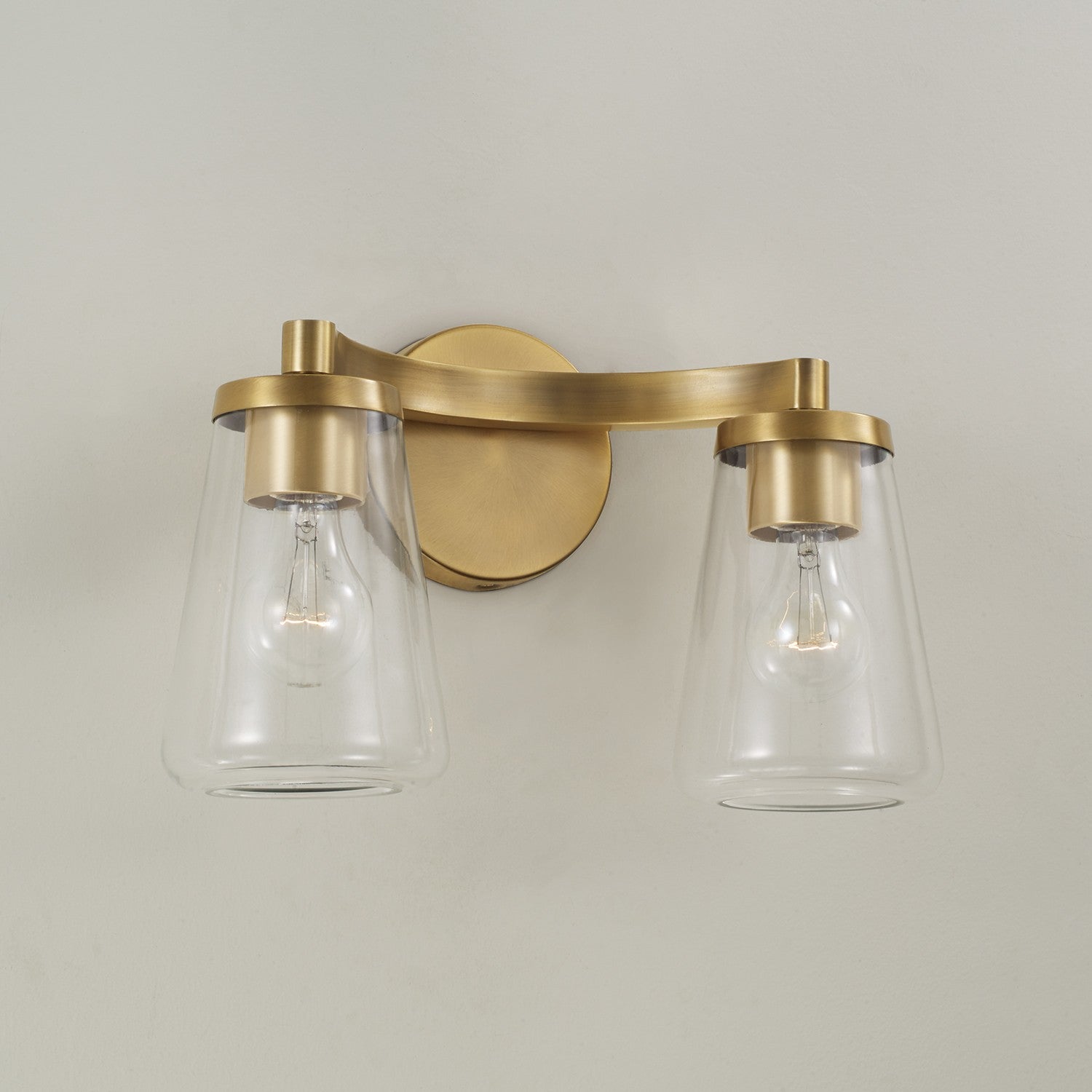 Éclairage Capital - 161921AD-664 - Applique murale deux lumières - Aaron - Laiton vieilli