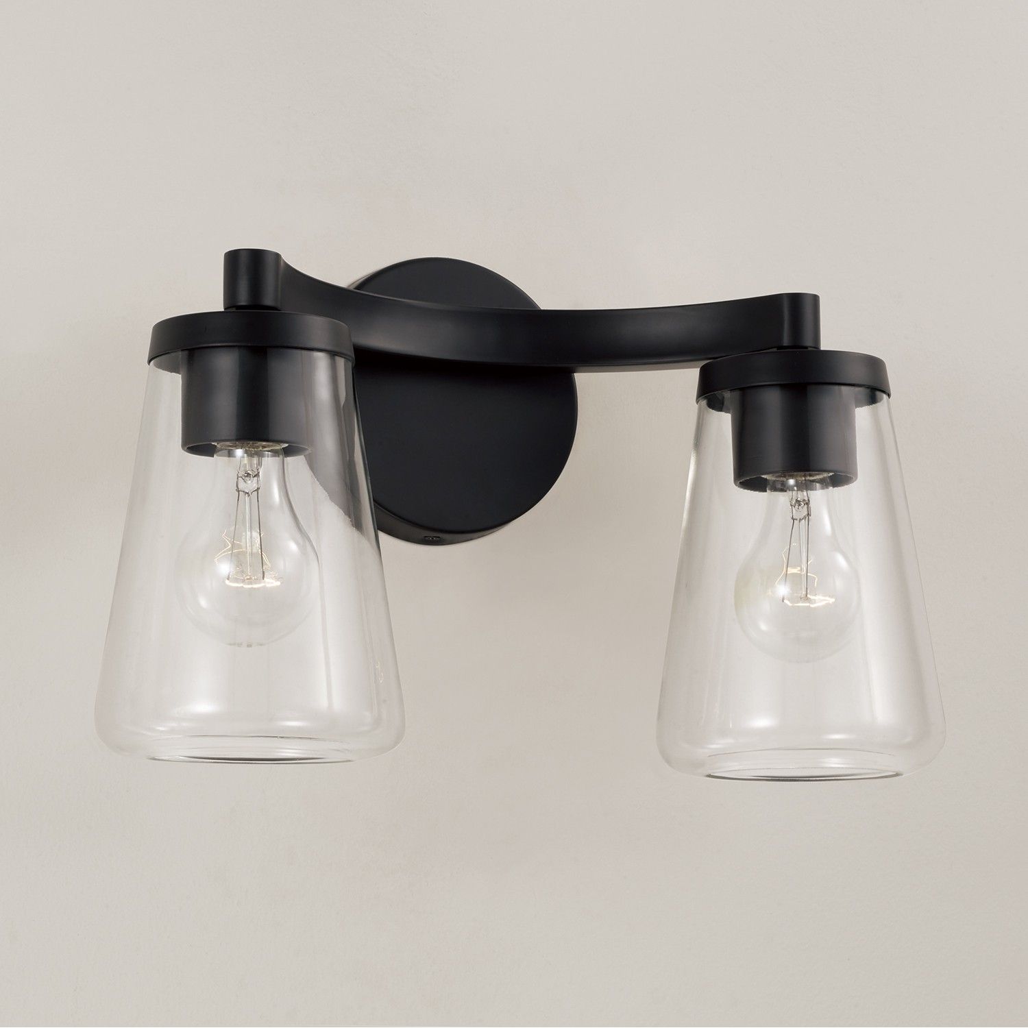 Éclairage Capital Lighting - 161921MB-664 - Applique murale deux lumières - Aaron - Noir mat