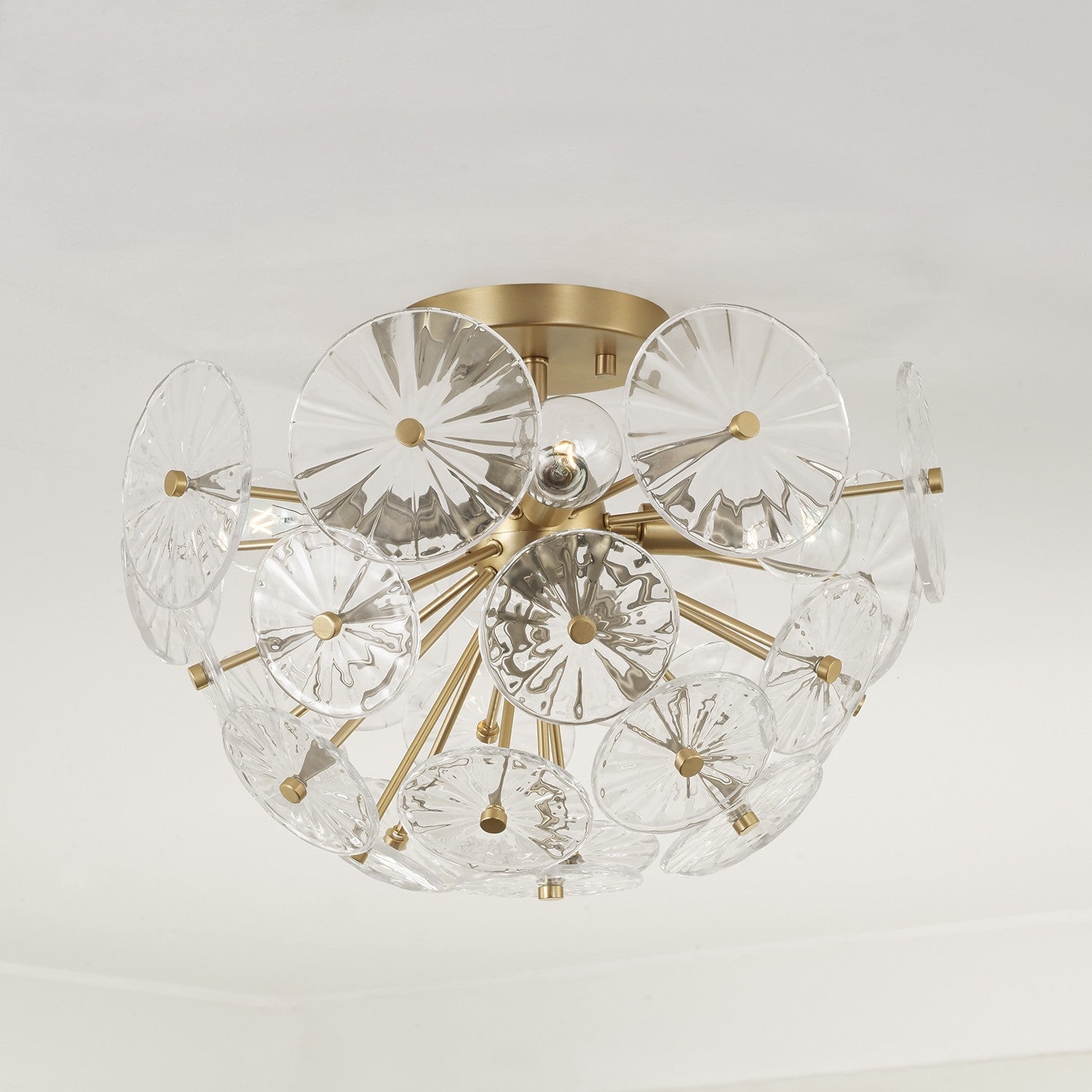 Éclairage Capital - 257841MA - Semi-remorque à quatre lampes Plafonnier - Emélie - Laiton mat