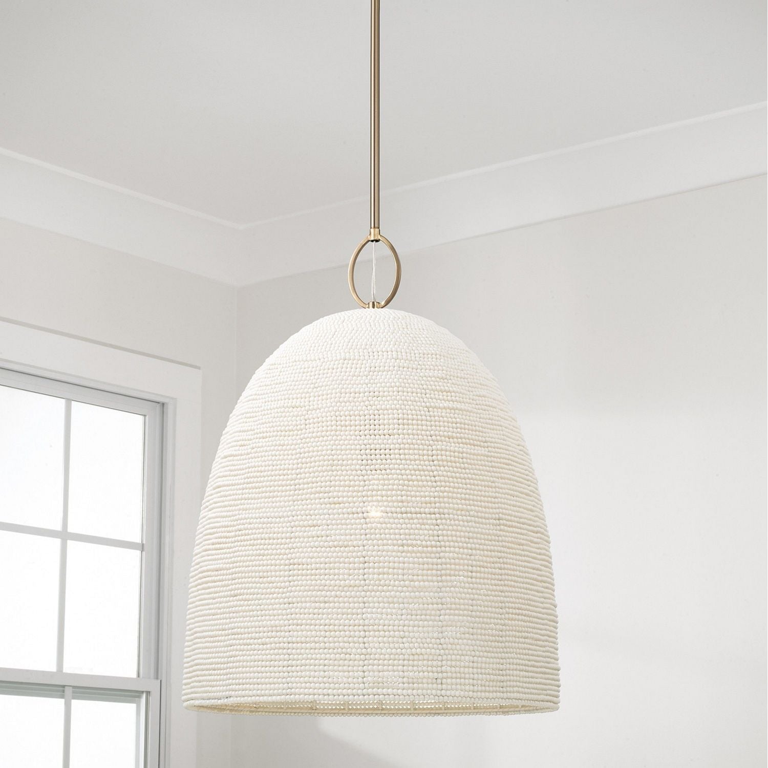Éclairage Capital - 358811AD - Une lampe Suspension - Natalia - Laiton vieilli