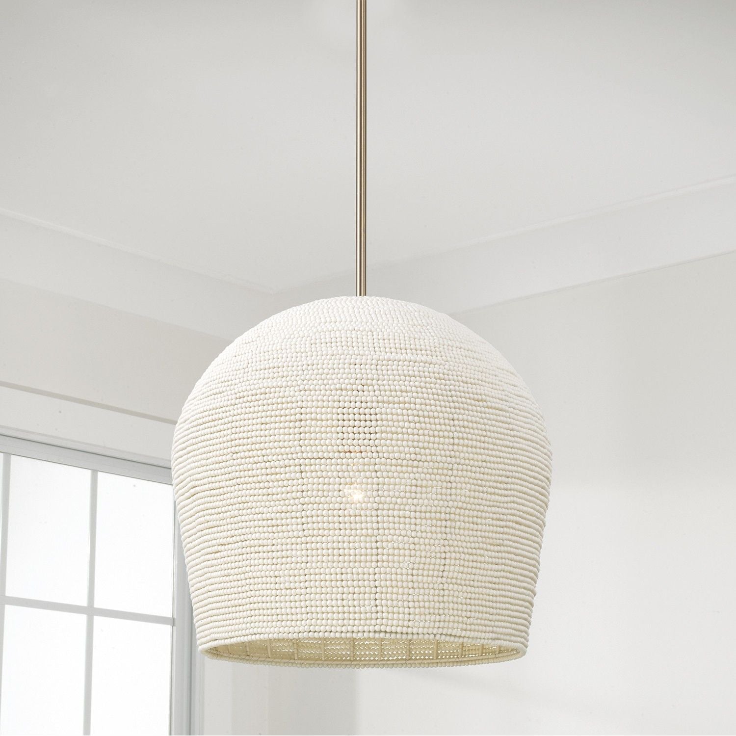 Éclairage Capital - 358813AD - Une lampe Suspension - Natalia - Laiton vieilli