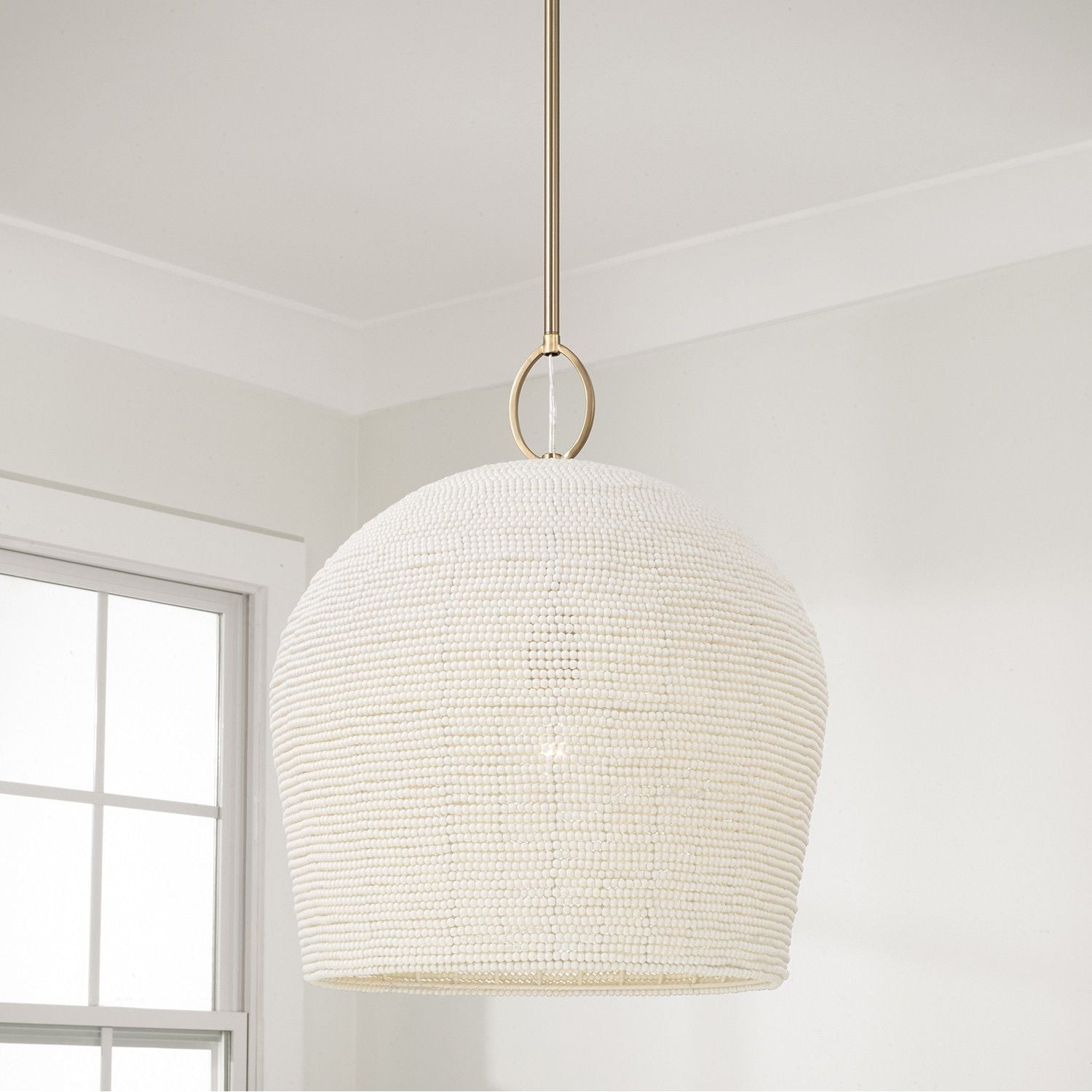 Éclairage Capital - 358813AD - Une lampe Suspension - Natalia - Laiton vieilli