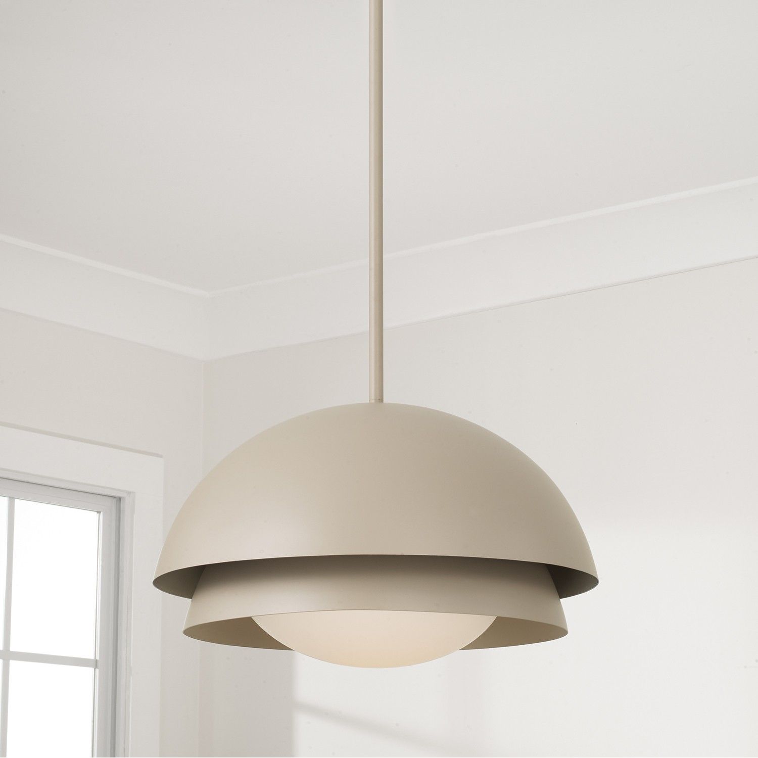 Éclairage Capital - 359211TP - Une lampe Suspension - Jensen - Taupe
