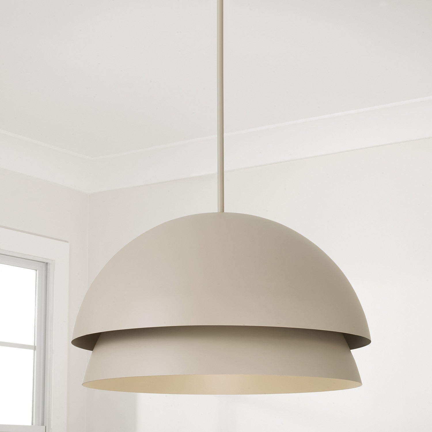 Éclairage Capital - 359212TP - Une lampe Suspension - Jensen - Taupe