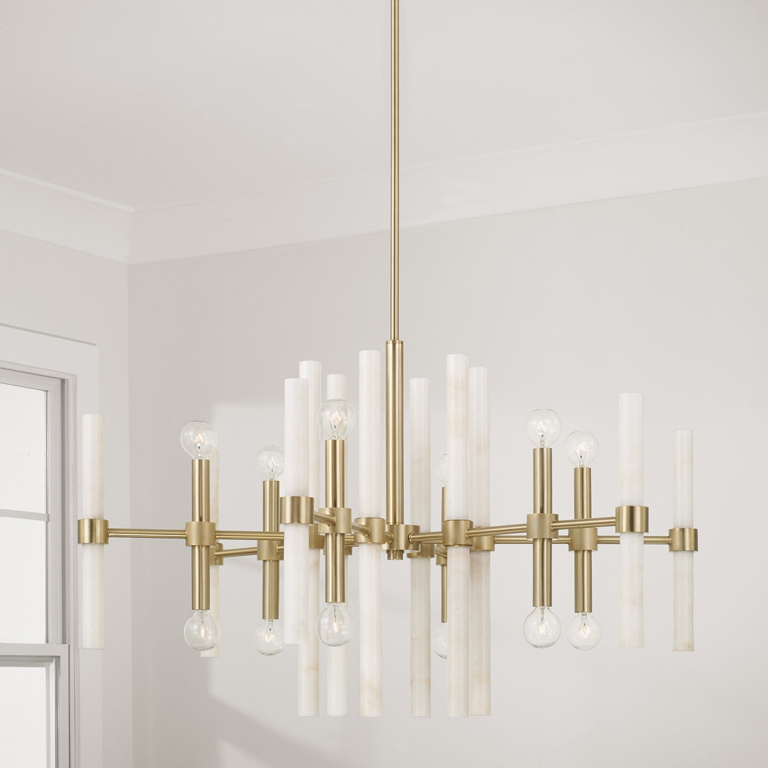 Éclairage Capital - 458001MA - 12 lampes Suspendu - Marlow - Laiton mat