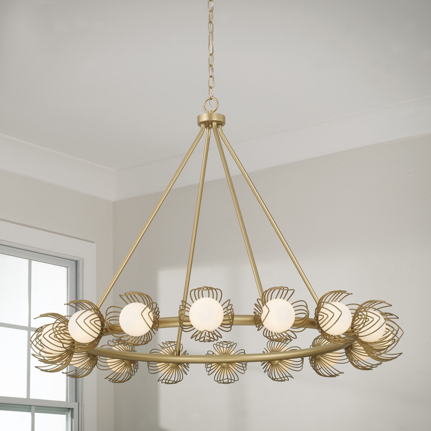 Éclairage Capital - 462102GF - 16 lampes Suspendu - Flora - Or poli