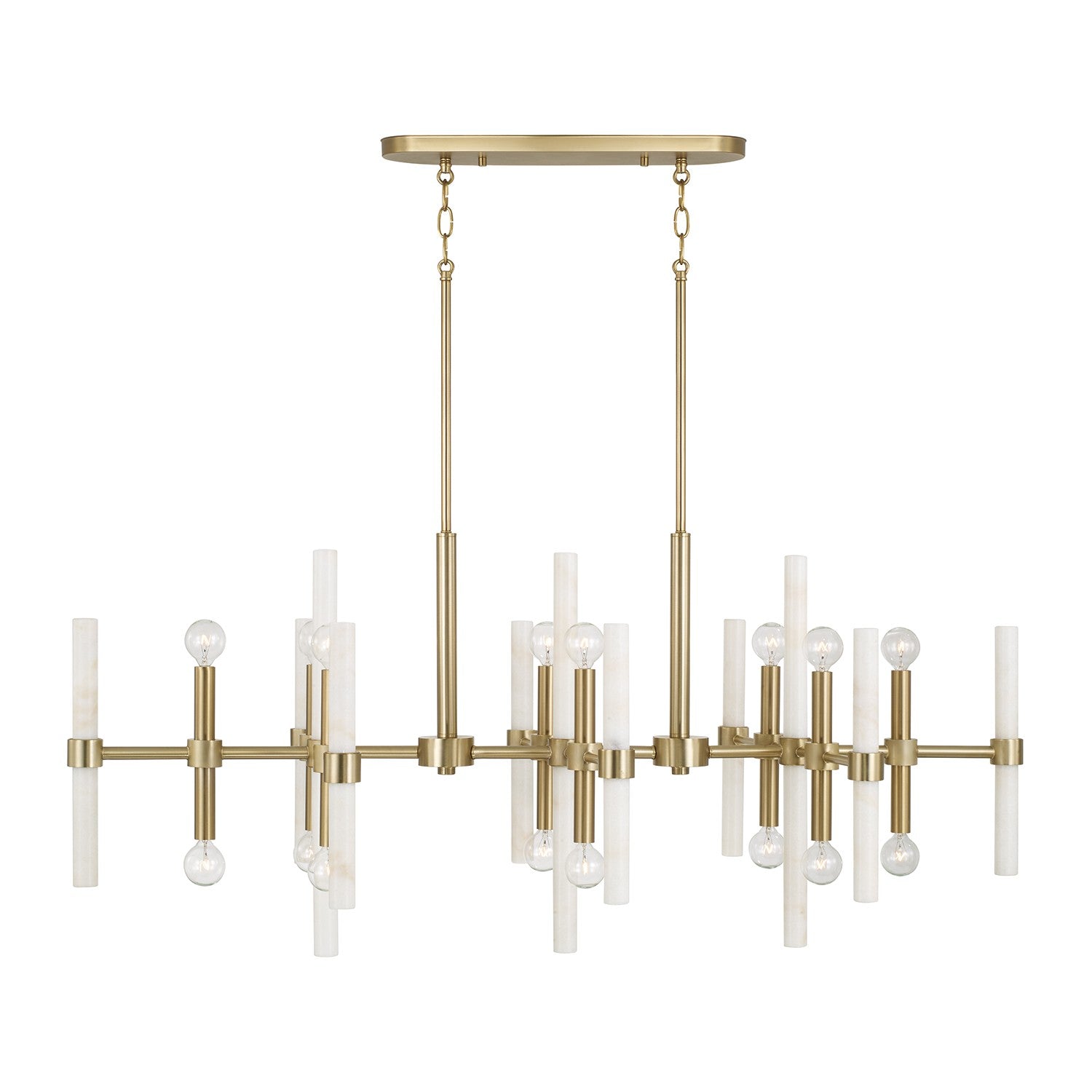 Éclairage Capital Lighting - 858001MA - Îlot lumineux à 16 spots Suspension - Marlow - Laiton mat