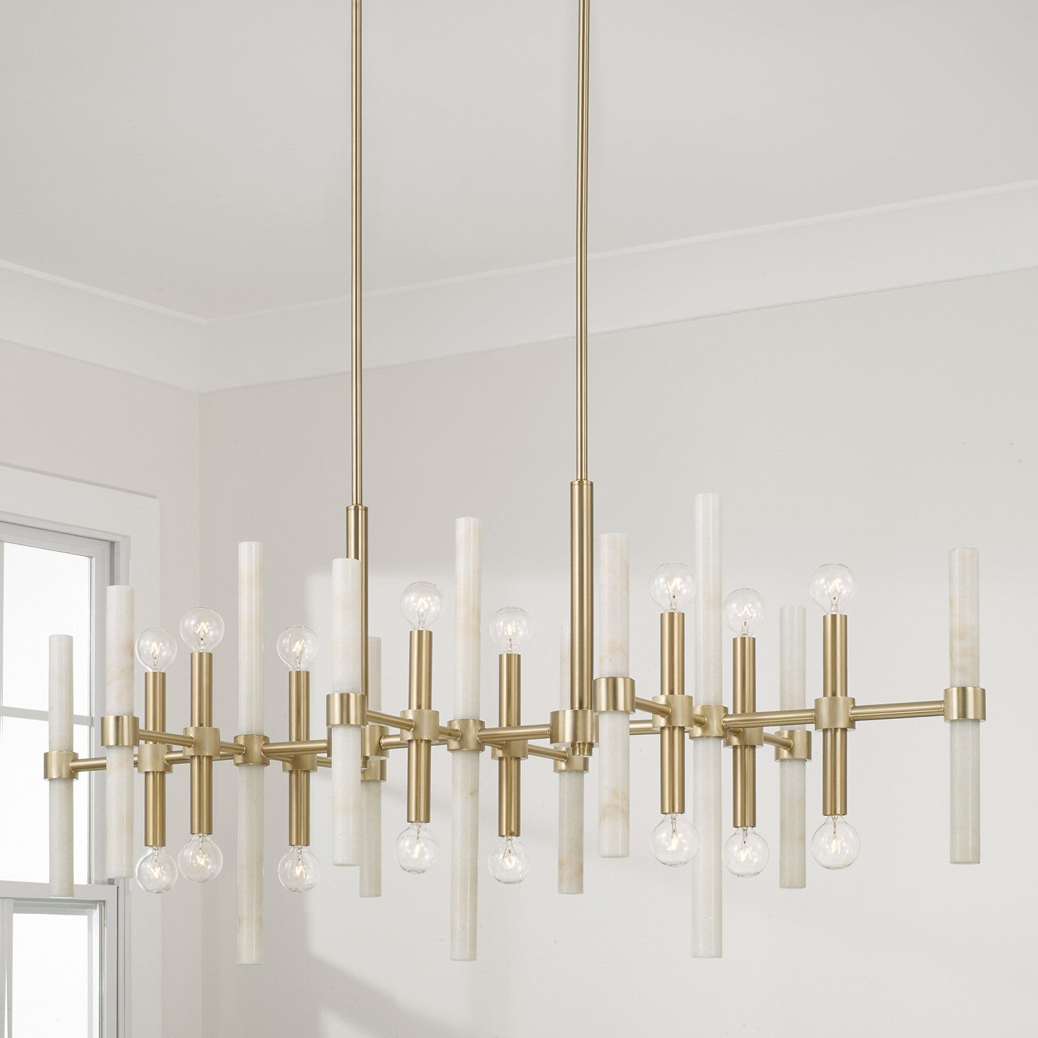 Éclairage Capital Lighting - 858001MA - Îlot lumineux à 16 spots Suspension - Marlow - Laiton mat