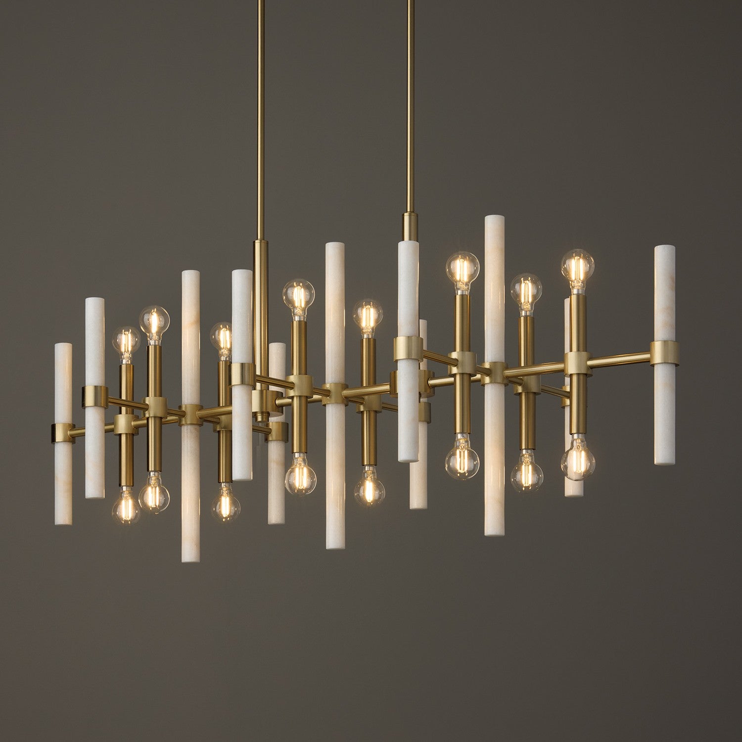Éclairage Capital Lighting - 858001MA - Îlot lumineux à 16 spots Suspension - Marlow - Laiton mat
