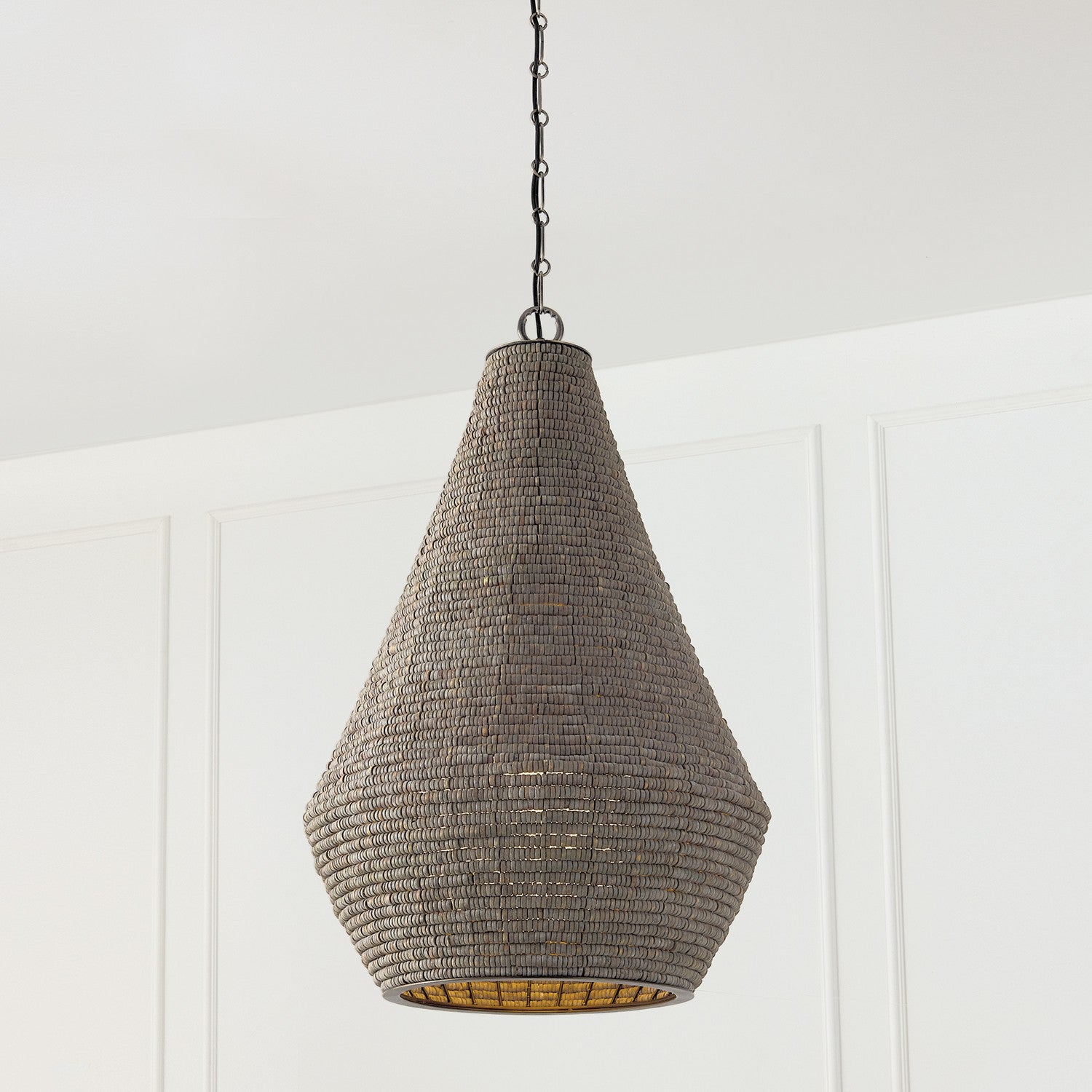 Éclairage Capital - 359712AGD - Une lampe Suspension - Morada - Gris égéen et laiton foncé