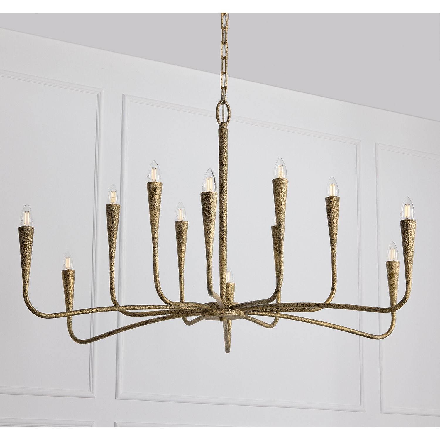 Éclairage Capital - 459801ARG - 12 lampes Suspendu - Savari - Artisan Gold
