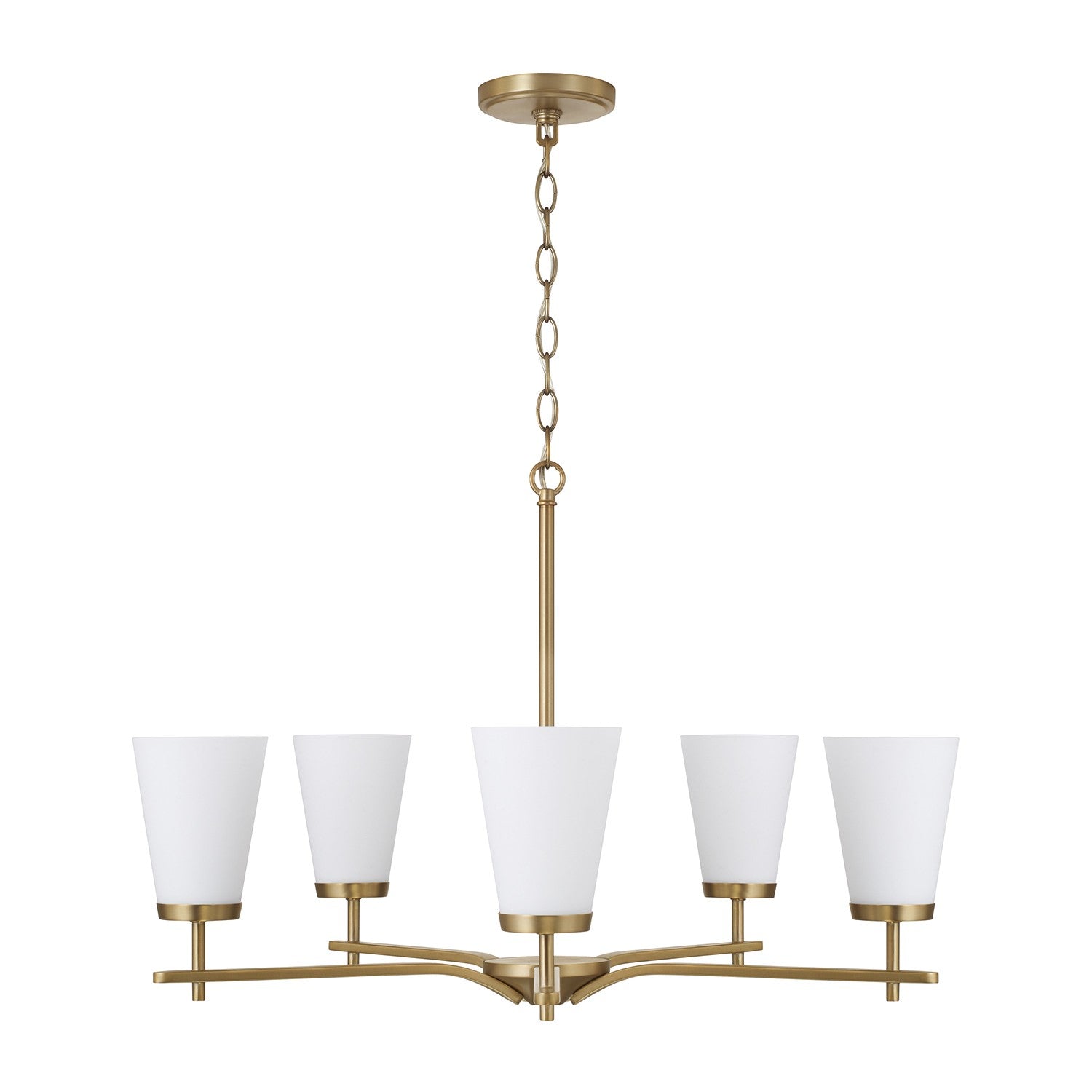 Éclairage Capital - 461051AD-660 - Cinq lampes Suspendu - Drake - Laiton vieilli