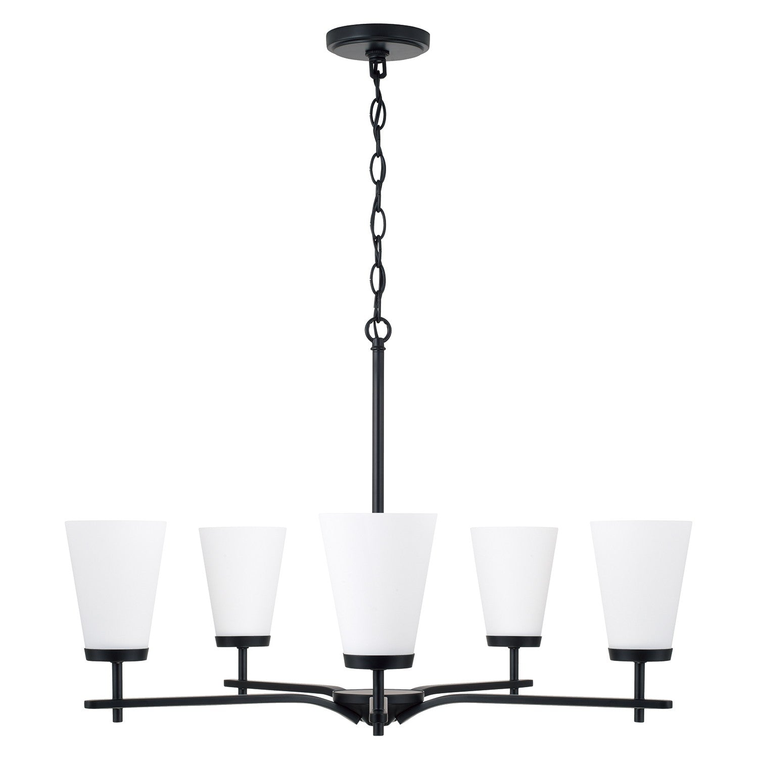 Éclairage Capital - 461051MB-660 - Cinq lampes Suspendu - Drake - Noir mat