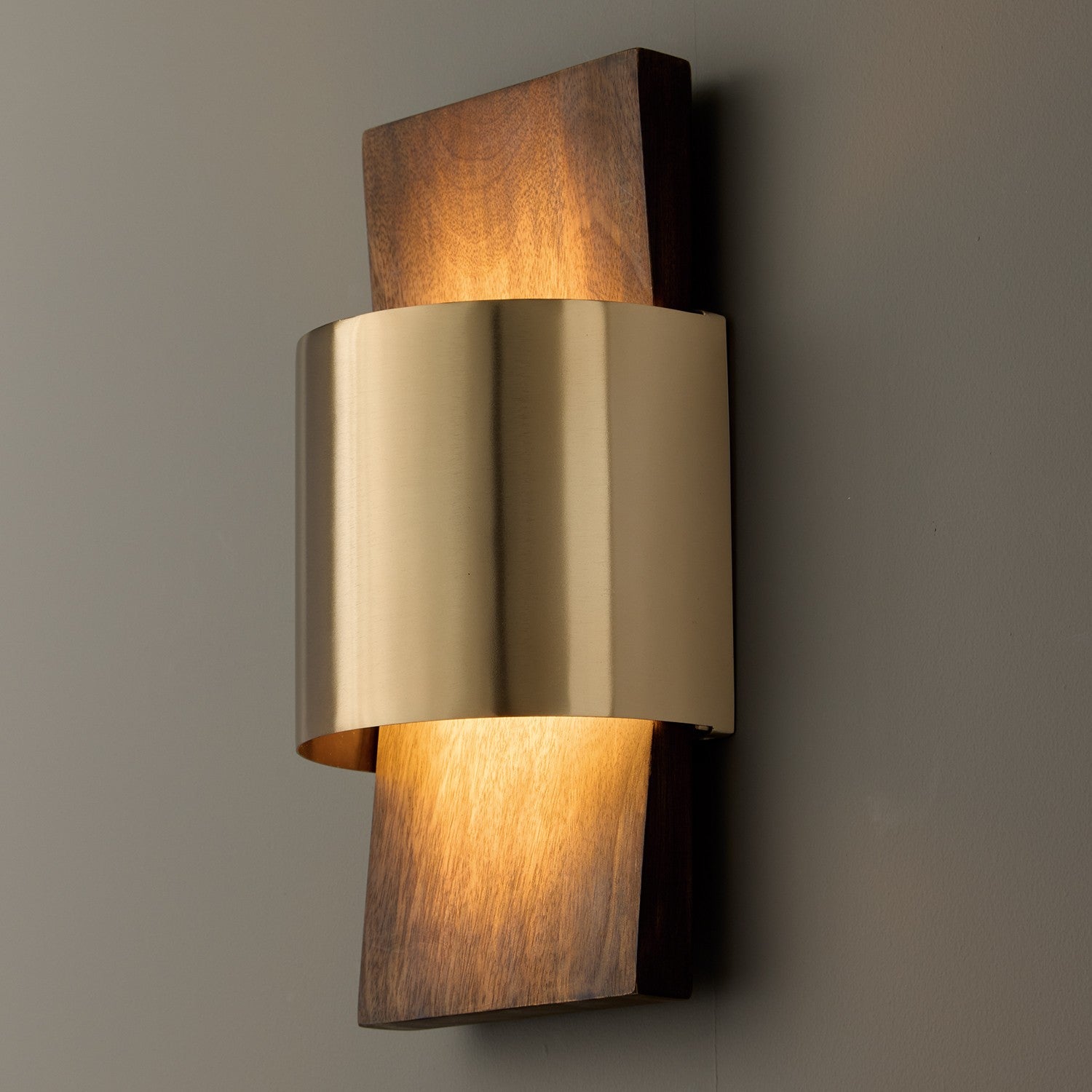 Éclairage Capital - 660111NM - LED Murale - Sidney - Bois nordique et laiton mat