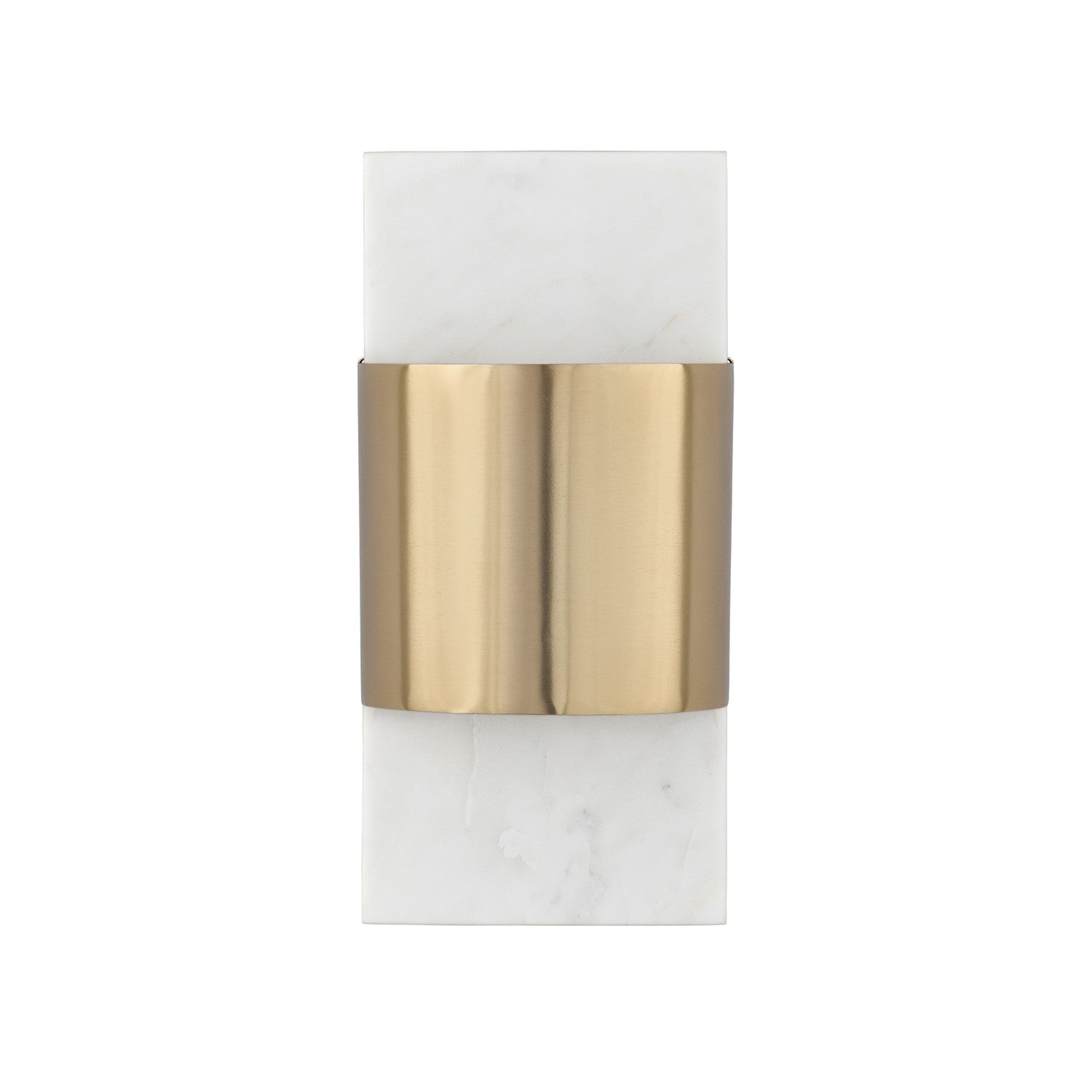 Éclairage Capital - 660111WMB - LED Murale - Sidney - Marbre blanc et laiton mat