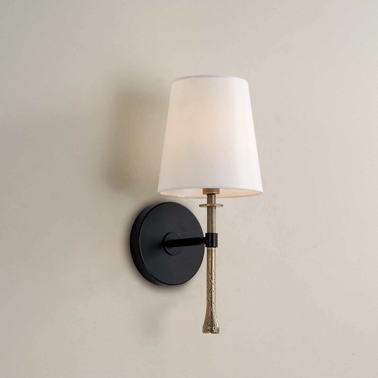 Capital Lighting - 660711MBG-717 - One Light Wall Sconce - Hollis - Matte Black with Hammered Gold
