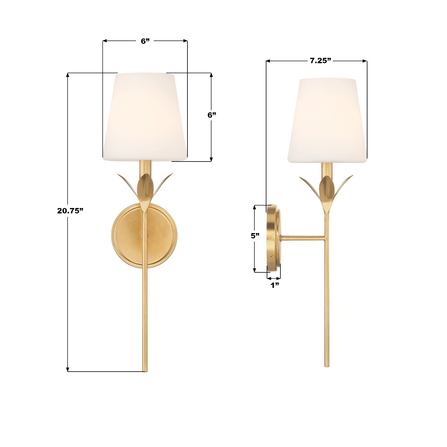 Crystorama - 531-OP-GA - One Light Wall Sconce - Broche - Antique Gold