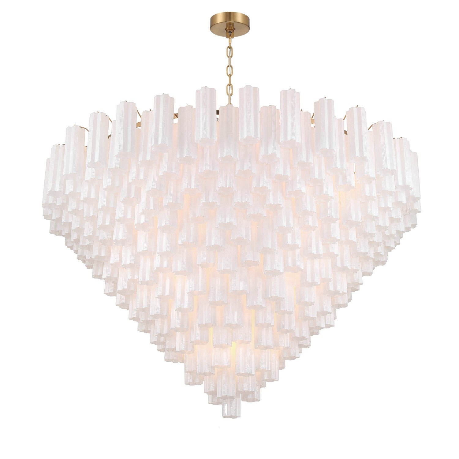 Crystorama - ADD-329-AG-WH - 40 Light Chandelier - Addis - Aged Brass